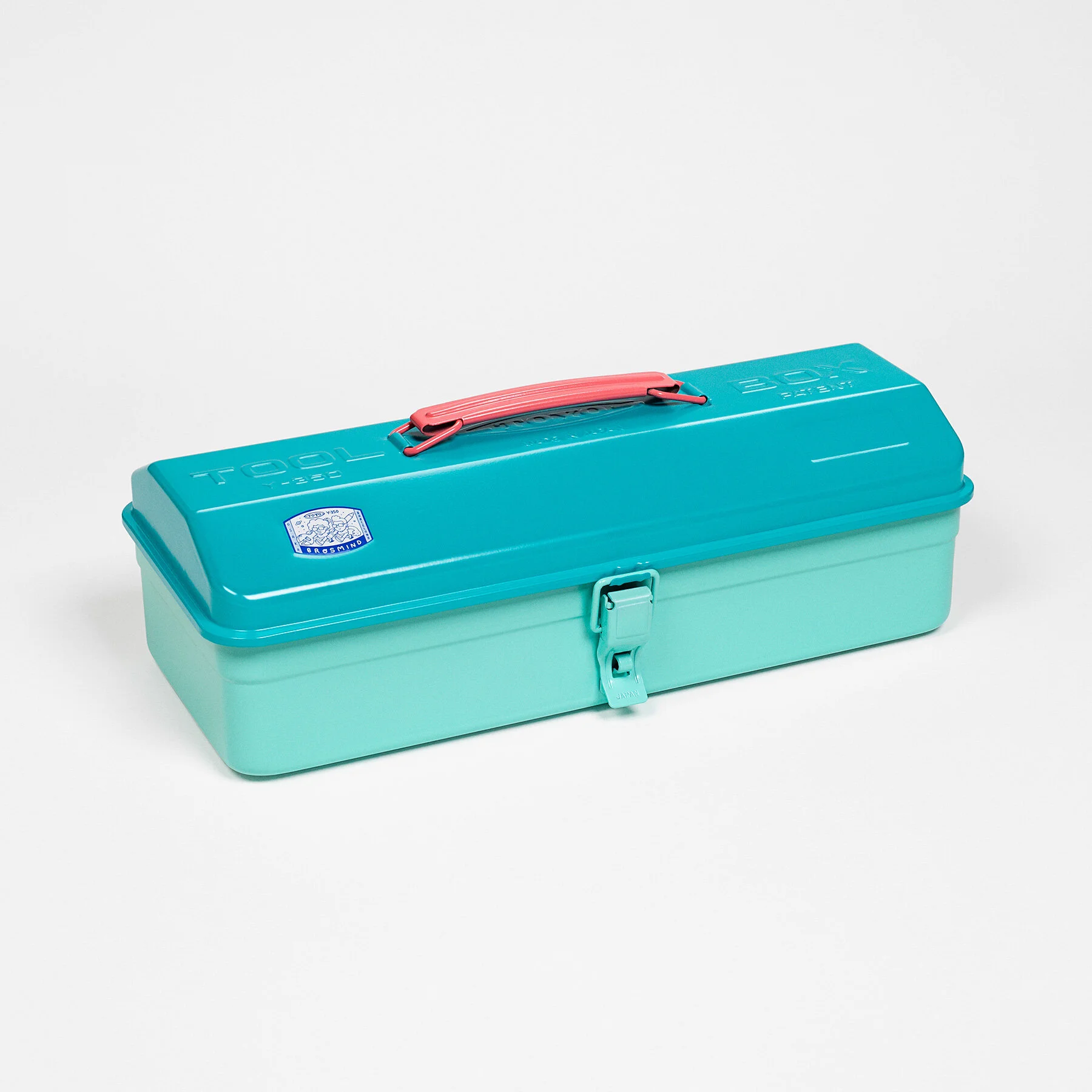 Special edition Brosmind x TOYO Y-350 tool box in turquoise, mint green, and coral pink limited colors.