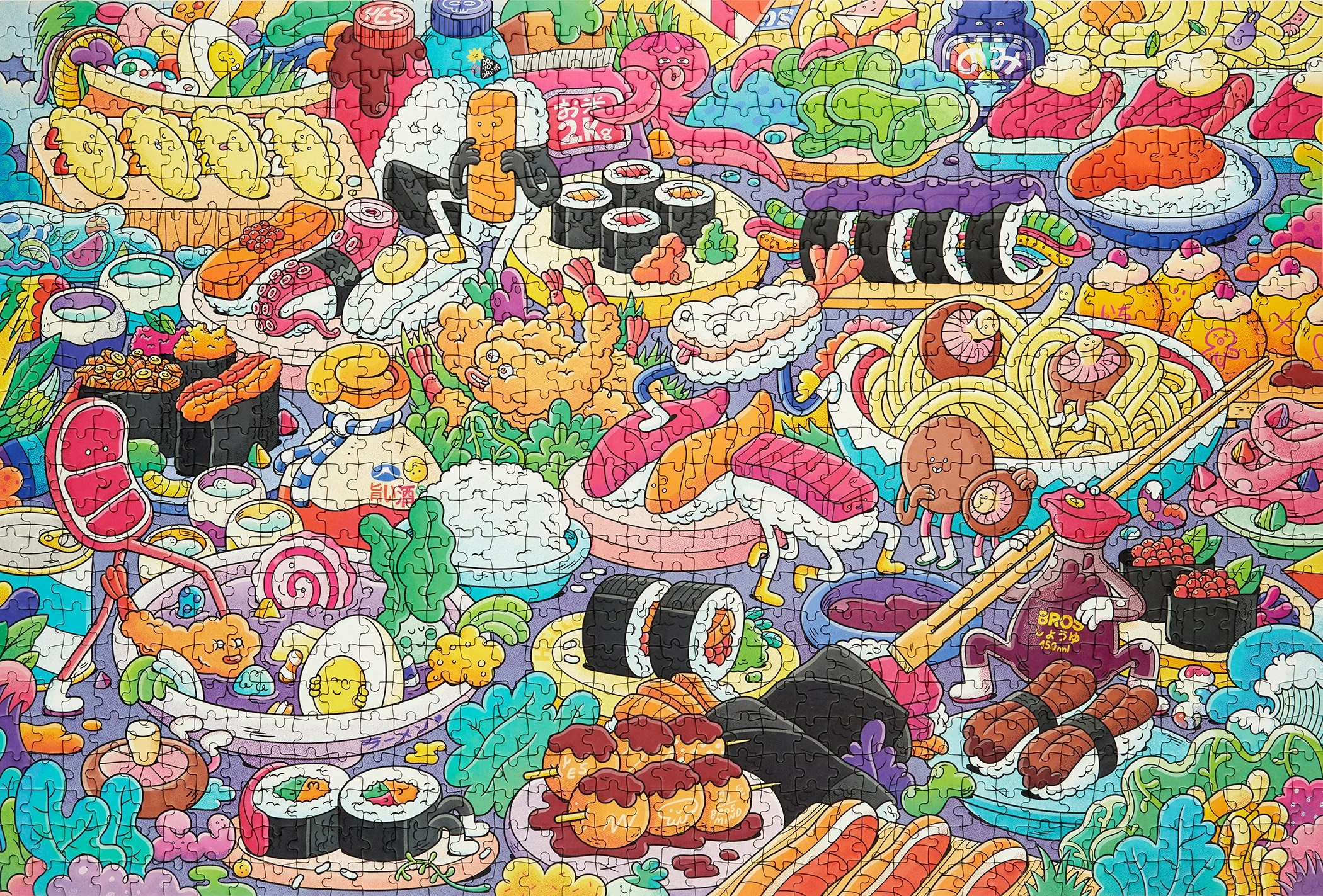 Full Brosmind artwork for the Balvi jigsaw puzzle, showing the complete assembled design with Japanese sushi characters.