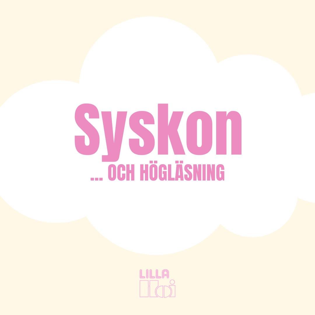 Idag &auml;r det Internationella syskondagen!👨&zwj;👧&zwj;👧

H&ouml;gl&auml;sning &auml;r viktigt f&ouml;r barnens utveckling, och kan vara en mysig stund tillsammans. Men hur fungerar det att l&auml;sa f&ouml;r flera syskon, samtidigt?

Att l&auml