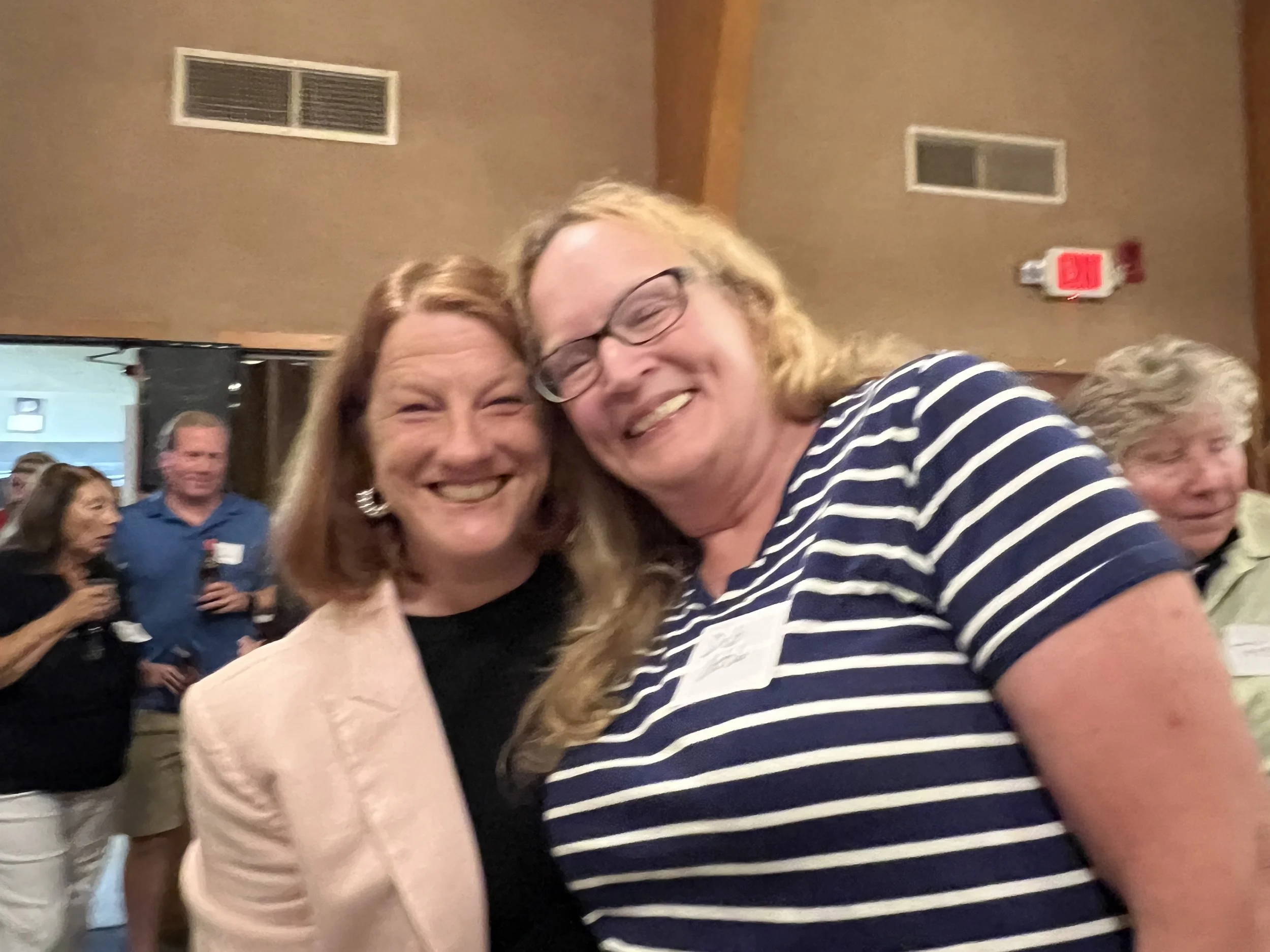 State Representative Jenny Armini and friend at the 2025 MDTC picnic. 