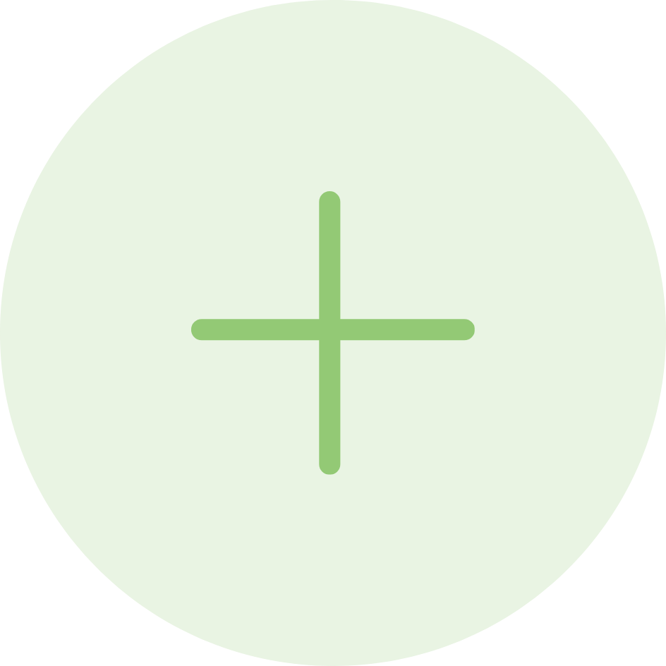 plus icon on green background