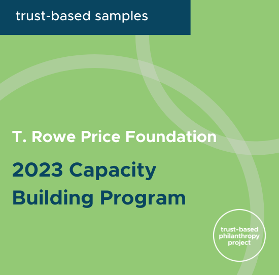 Sample Collection: Support Beyond the Check — Trust-Based Philanthropy