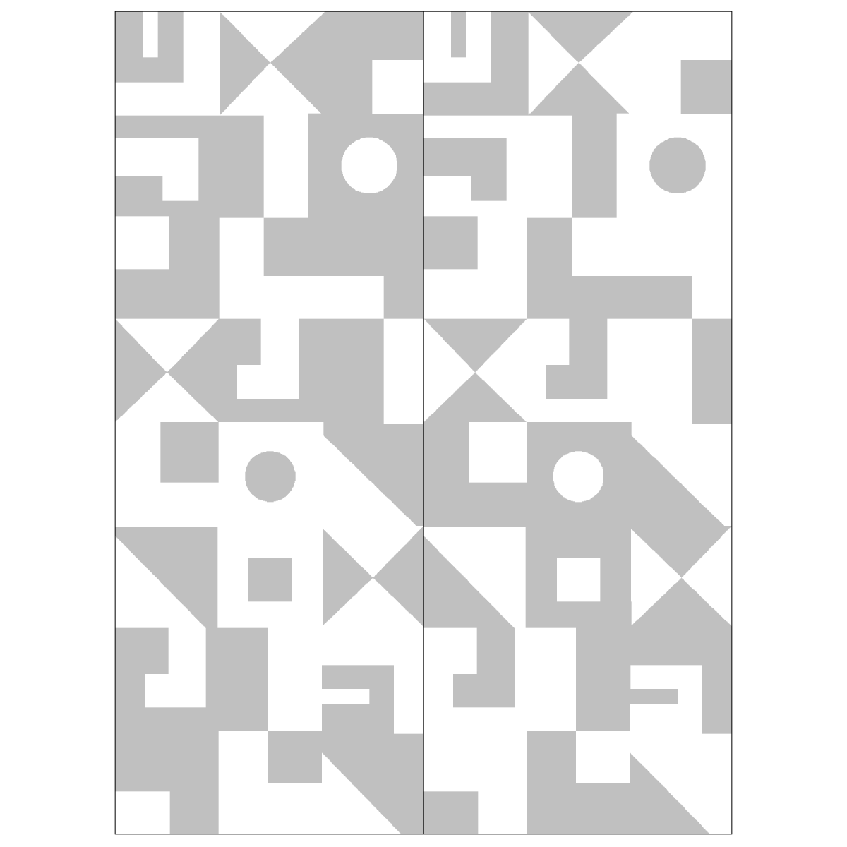 Schumacher Porter Teleo Binary Panel Set Wallpaper