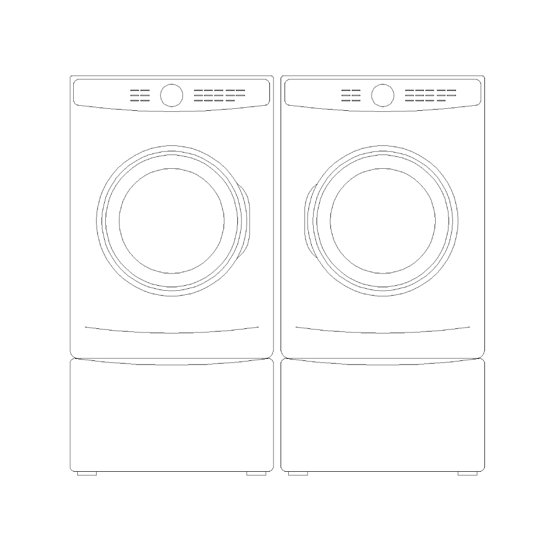 Electrolux 600 Series Front Load Washer & Dryer with Pedestal