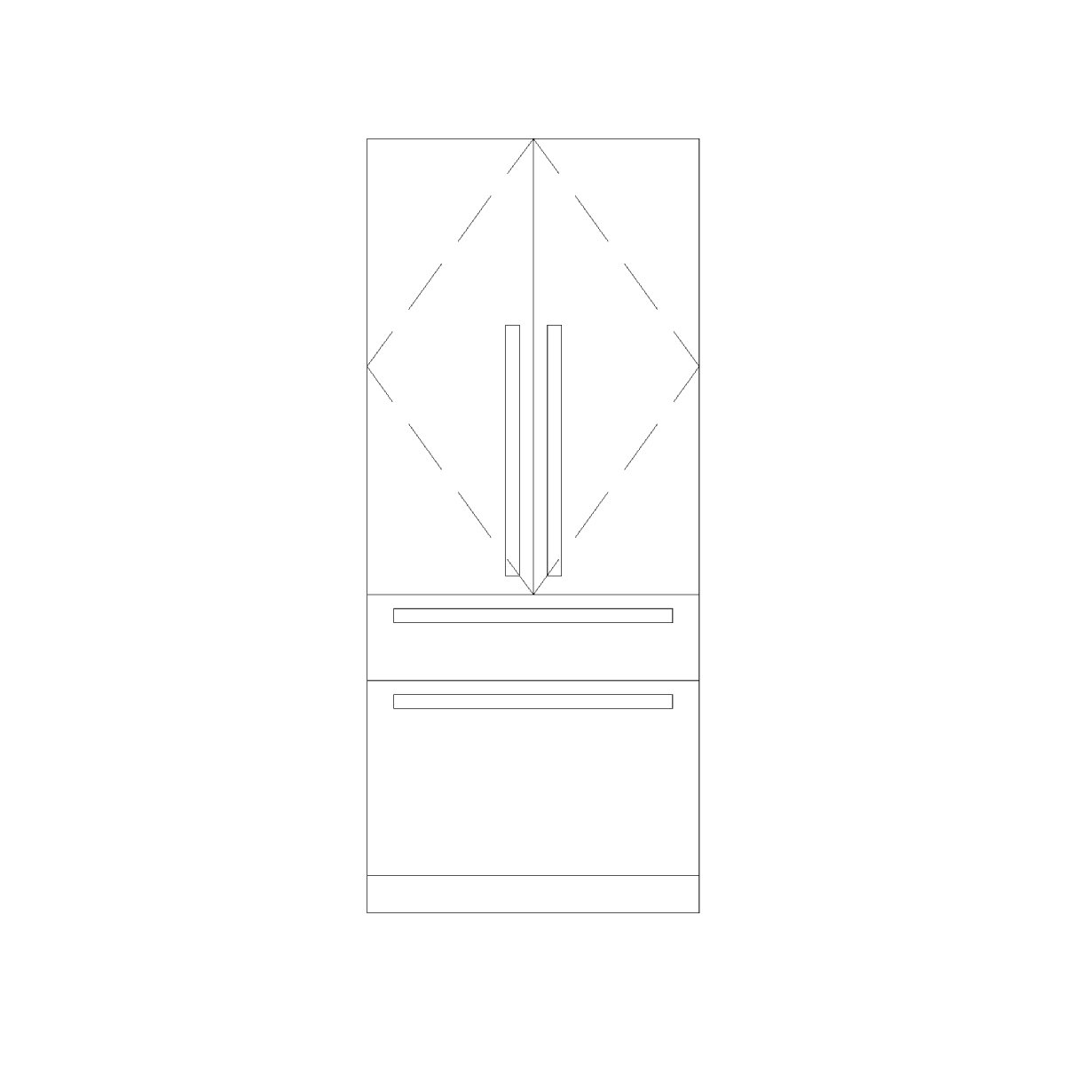 Signature Kitchen Suite 36 Inch Built-In French Door Refrigerator