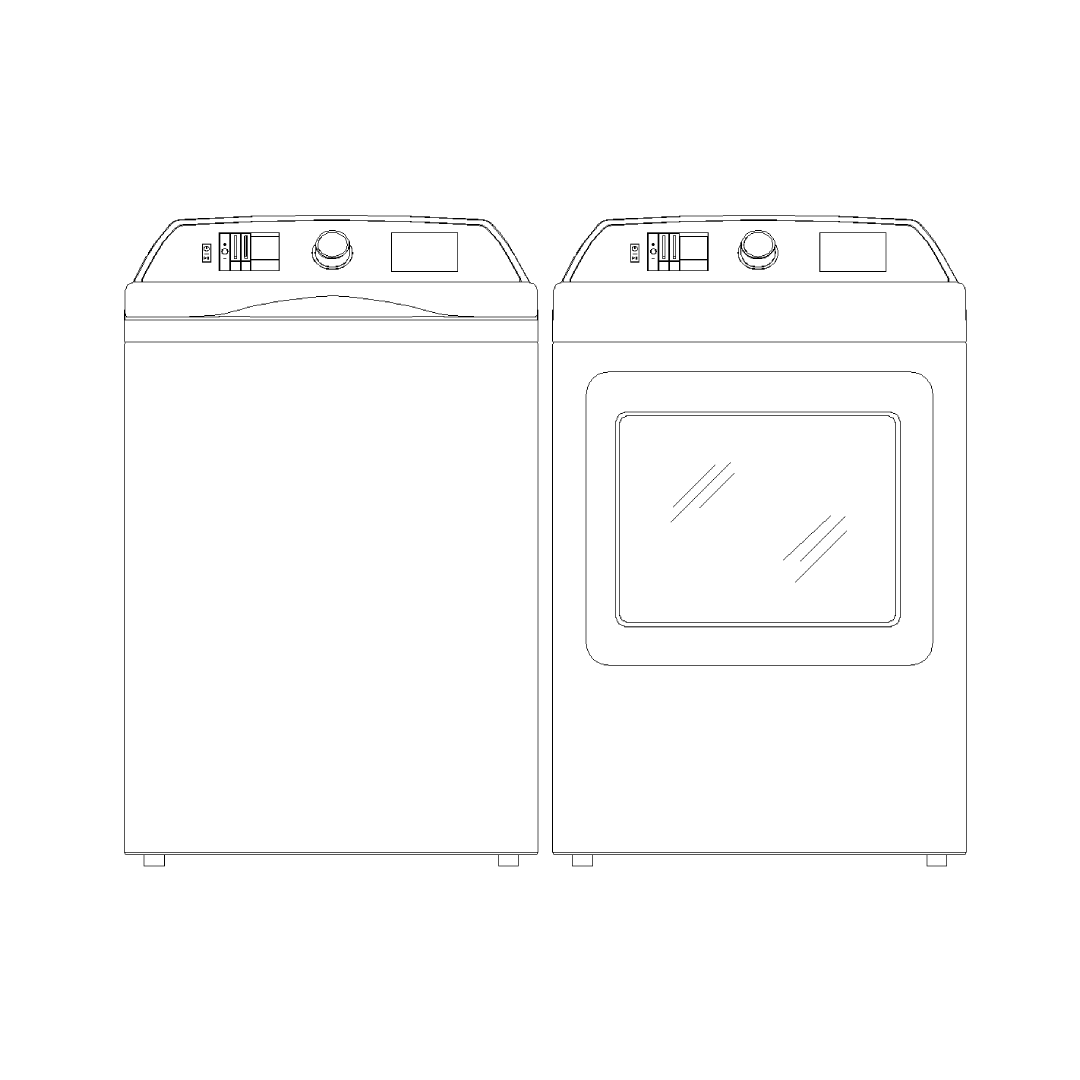 GE Profile Top Load Washer & Dryer