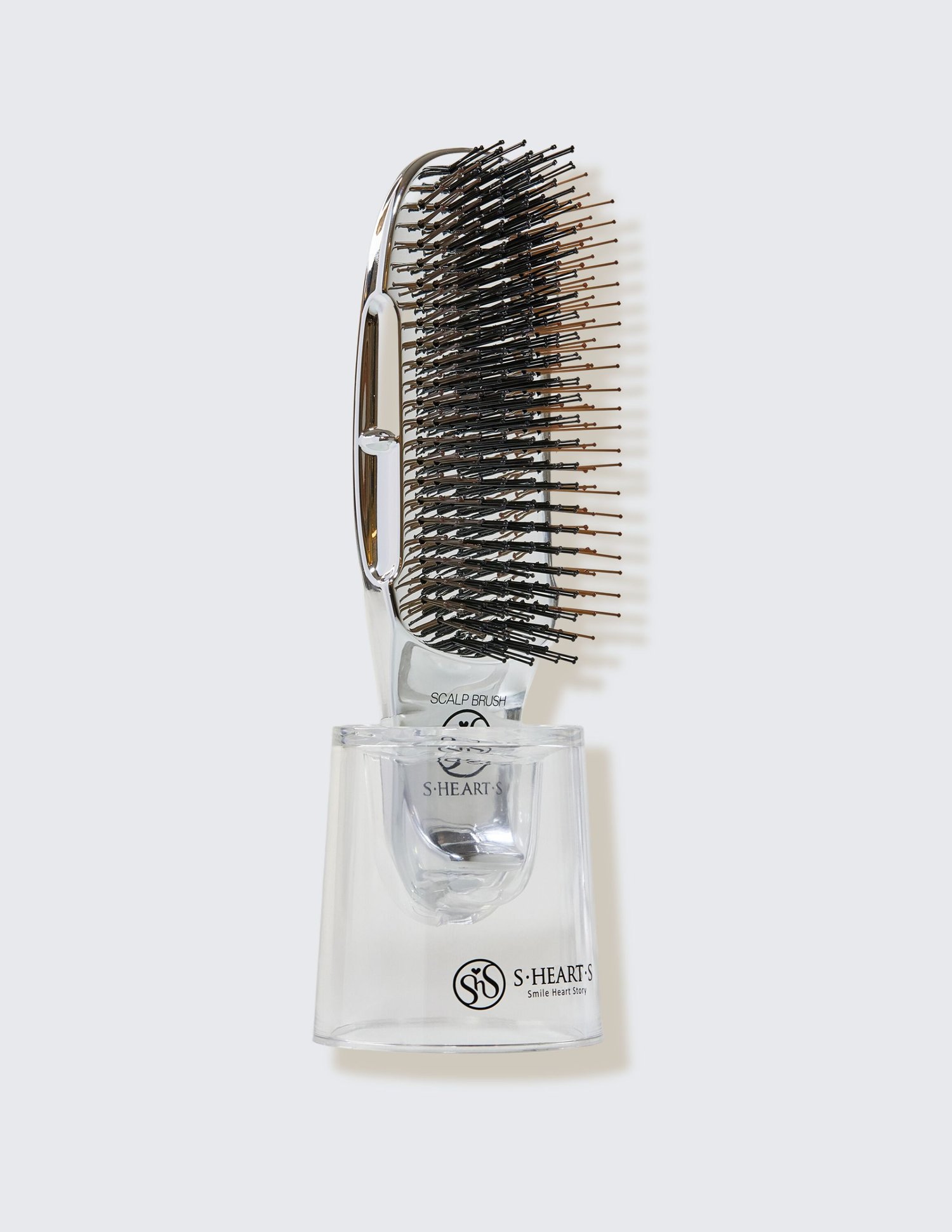 Scalp Brush Mini in Silver by S-Heart-S MAY11 Hair Oil