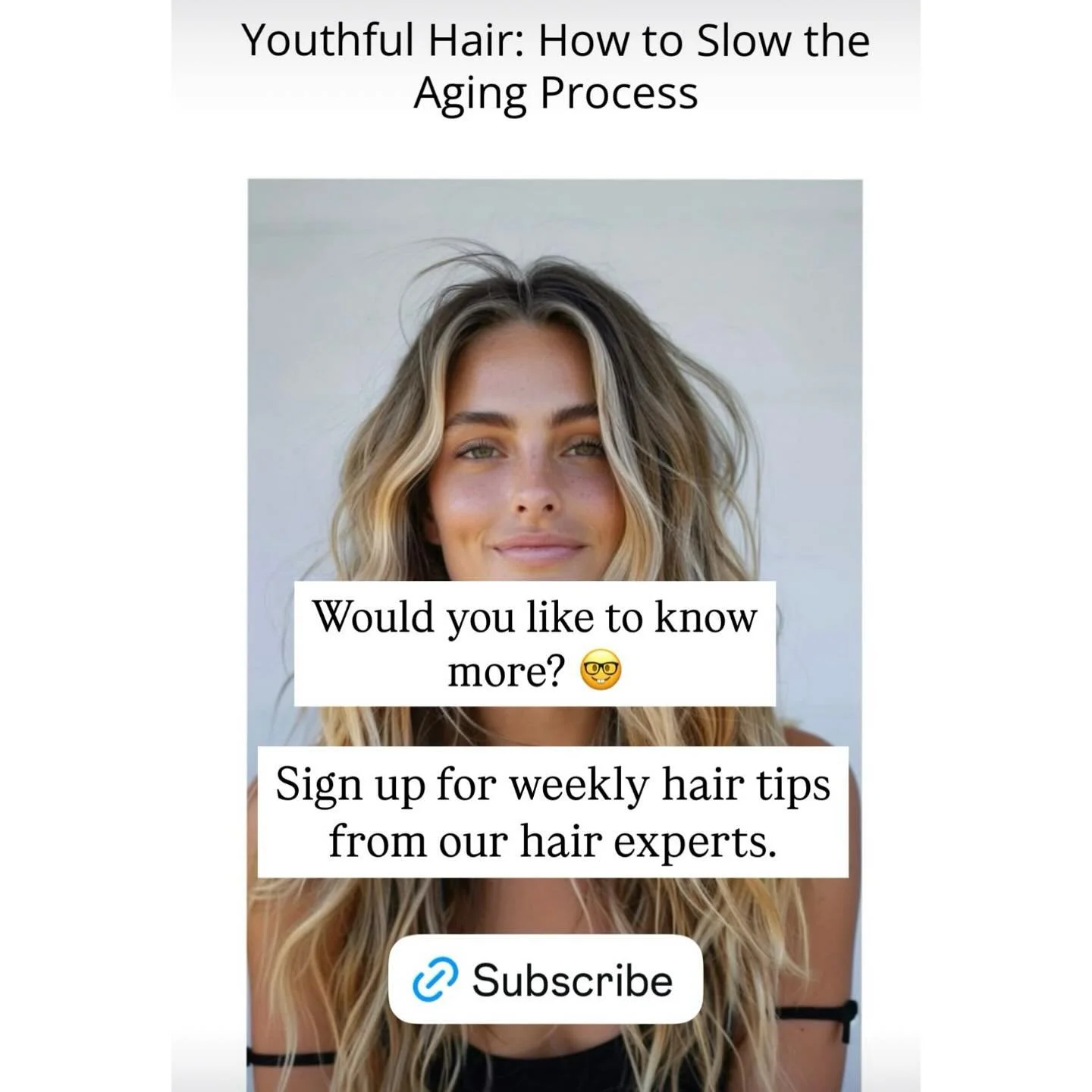 Link in bio 🔝

Why Hair Ages? 

Slower growth and thinning &ndash; Hair follicles shrink, shortening the growth phase, leading to slower growth and thinner strands.
Gray Hair &ndash; Melanin production decreases with age, causing gray or white stran