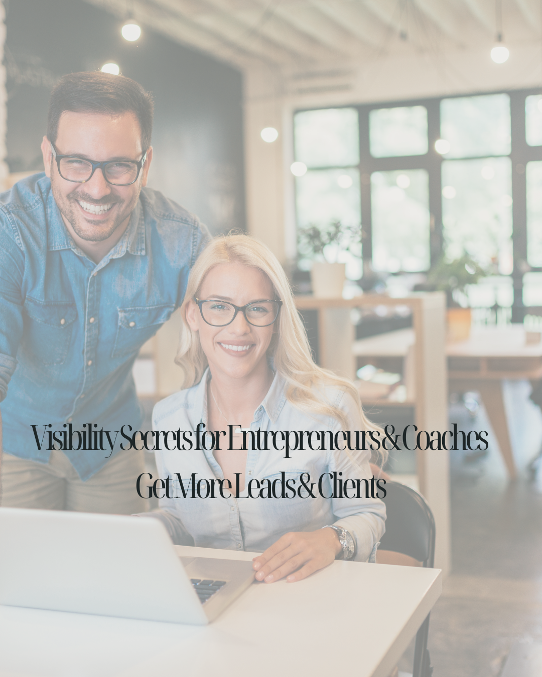 People smiling and thinking about visibility secrets for entrepreneurs and coaches.