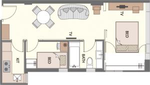 Superior 2-Bedroom Suite Floor Plan