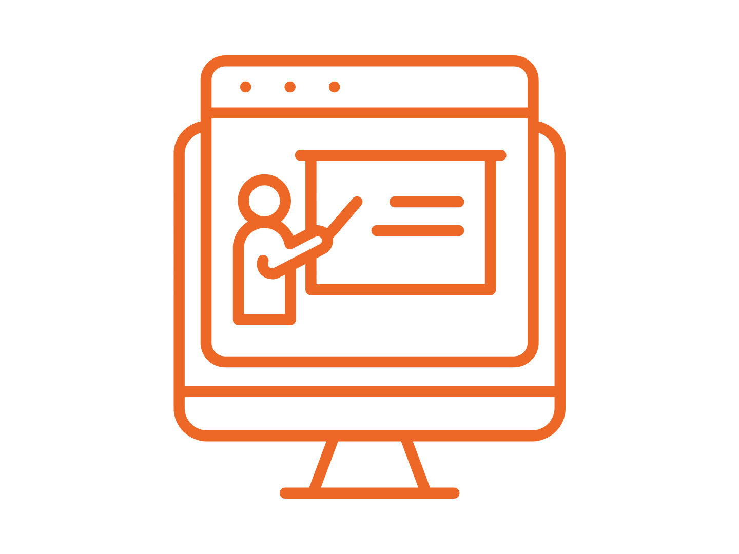 Person using a laptop computer, touching the screen with their finger.