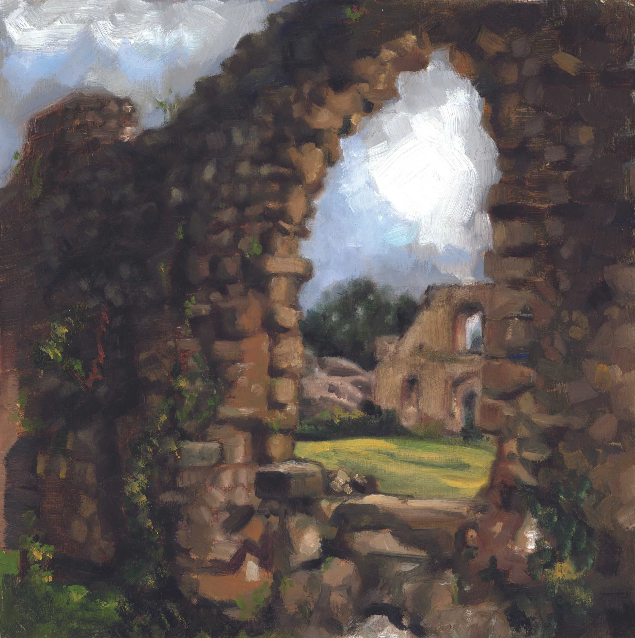 Priory Ruins, Lewes - 20x20cm Oil on Board £200