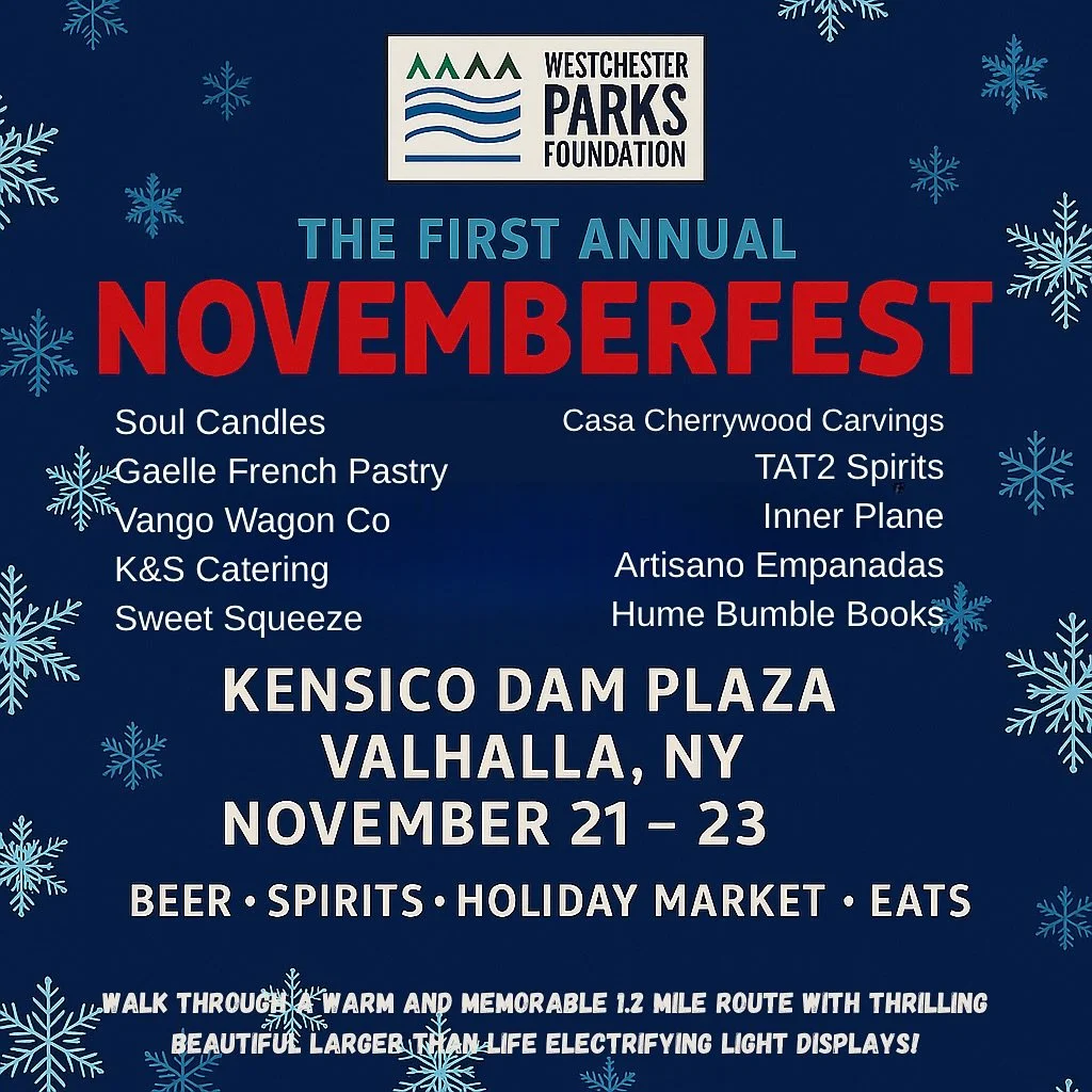 NovemberFest at @westchesterswinterwonderland Nov. 21-23 is going to be 🔥— here is our first round of vendors for the event.  More to be announced.  Tickets on sale sooner than later. 👀 
.
.
.
#holidaymarket #wintermarket #vendor #kensicodam