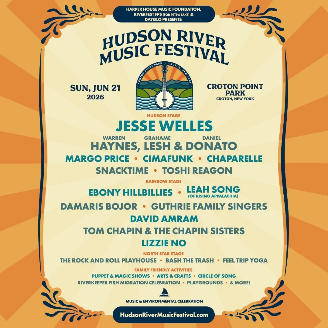 WPF supporter Hudson River Music Festival is coming up fast, and they&rsquo;ve announced its full festival schedule, including the music lineup, activities, and a new Climate Change panel. The Festival returns to @crotonpointpark on Father&rsquo;s Da
