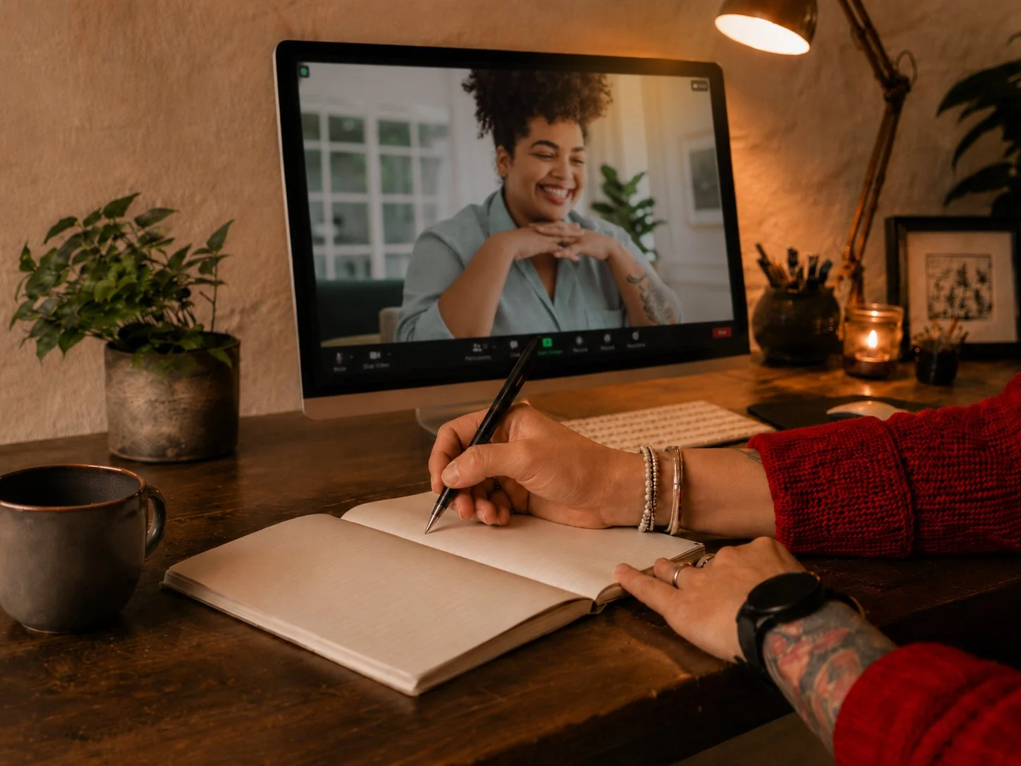 A woman looking at a laptop containing an audit report