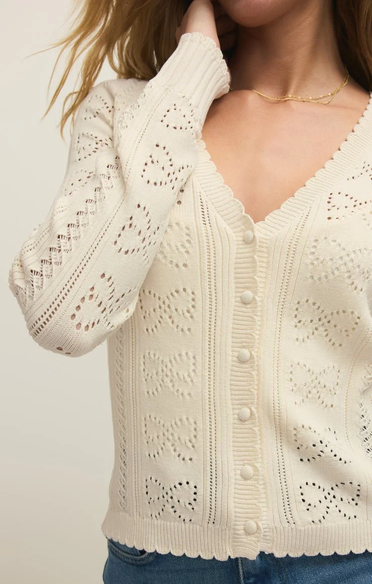Z SUPPLY GEMA POINTELLE CARDIGAN