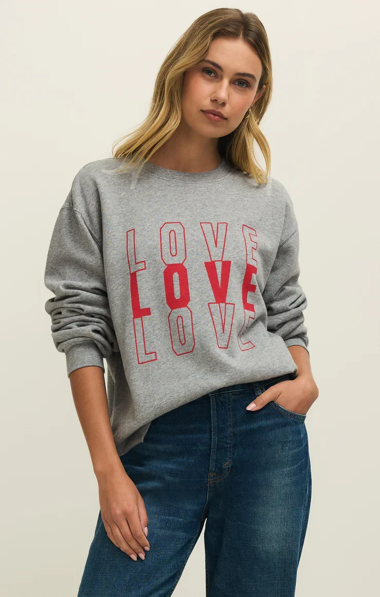 Z SUPPLY AMOR BOYFRIEND SWEATSHIRT