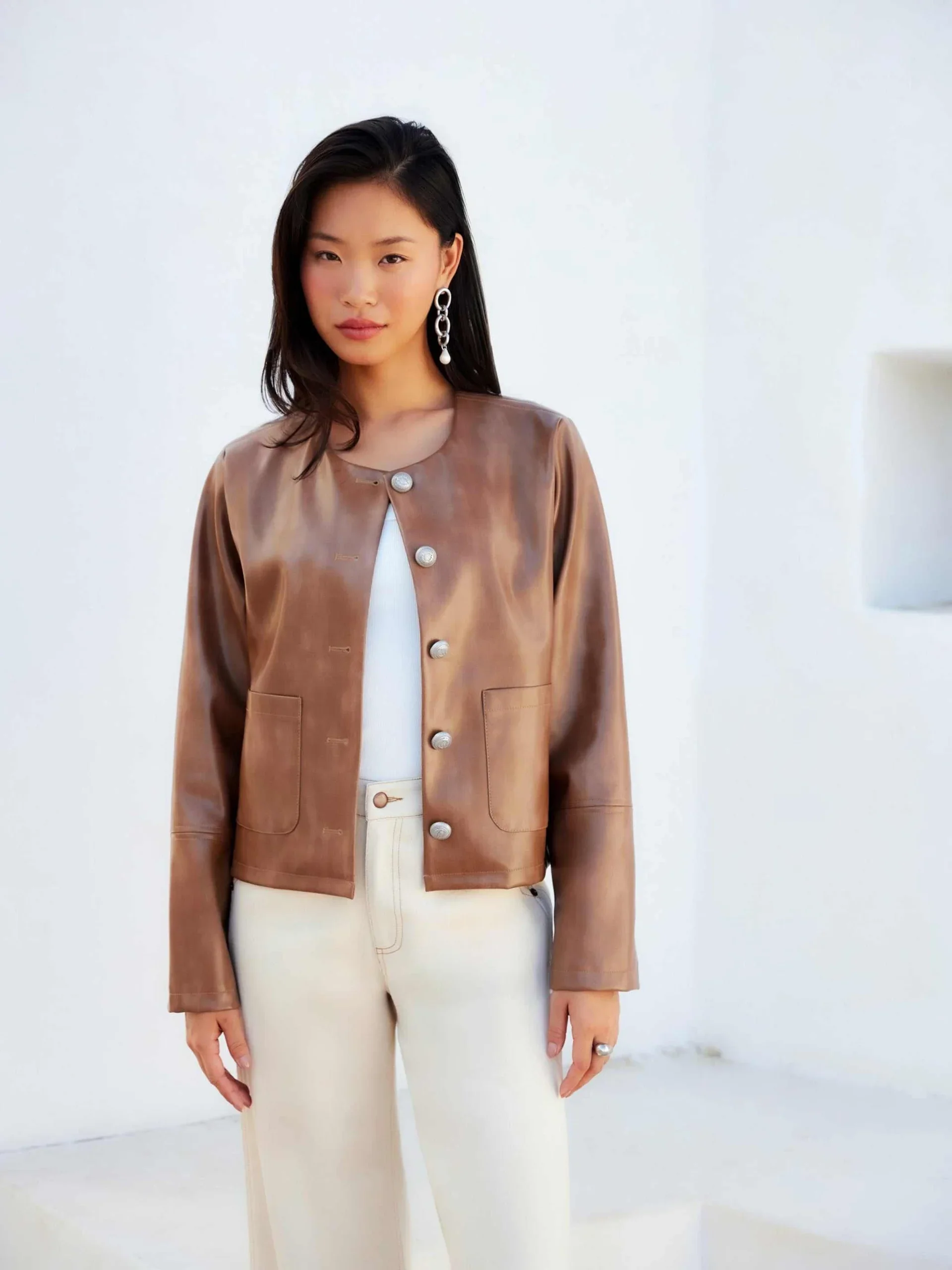 FIFTEEN TWENTY KAYLYN FAUX LEATHER JACKET