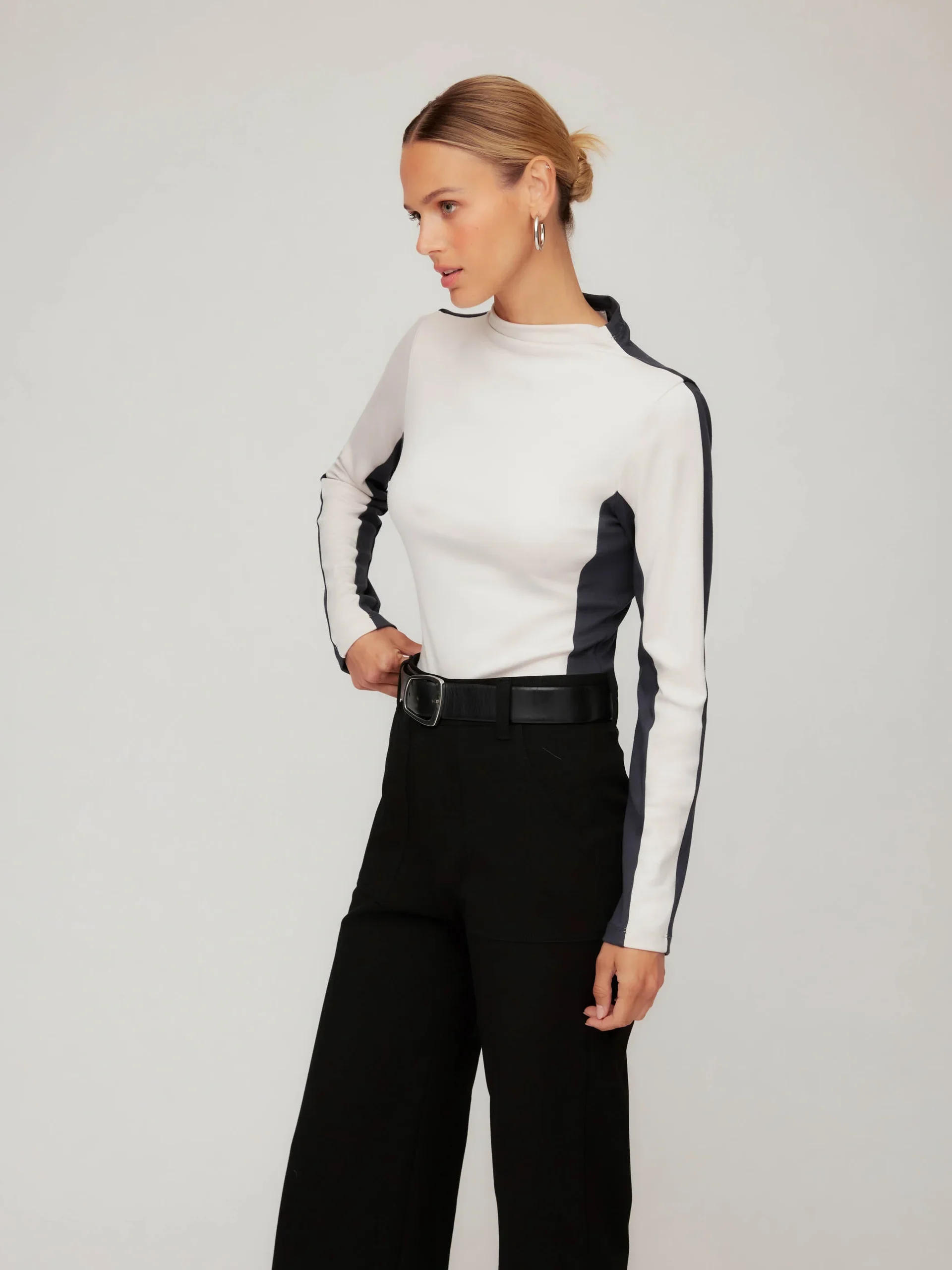 FIFTEEN TWENTY CASS COLORBLOCK MOCKNECK