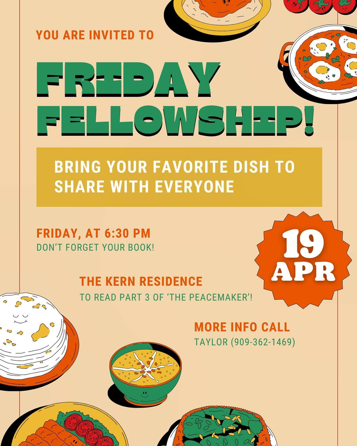 This Friday: Netflix binge. ✅ NEXT Friday: 👯FELLOWSHIP👯 See you there!