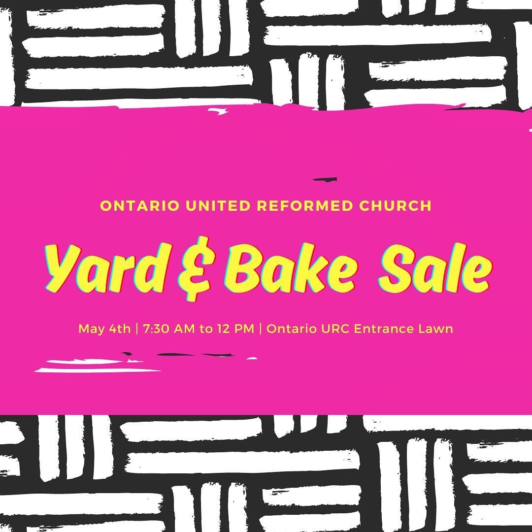 ☀️YARD SALE TIME!!!☀️ Clean out those closets, whip up a batch of your favorite cookies and help us raise some 💰💰!! Our beloved church building is in need of repairs, and we&rsquo;re joining hands with @elmesiasontario to meet our neighbors and mak