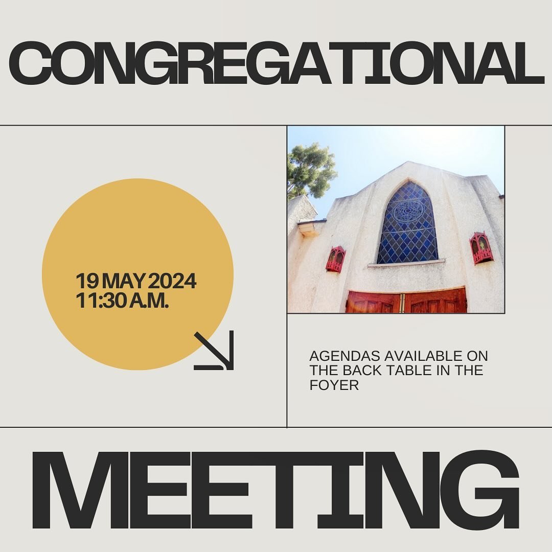 🚨Calling all members!🚨 We have a congregational meeting THIS UPCOMING SUNDAY at 11:30 a.m.  Agendas will be sent out via Church Social, so please keep an eye on your inbox and plan on attending!

🚨&iexcl;Atenci&oacute;n hermanos!🚨 Hay una junta d