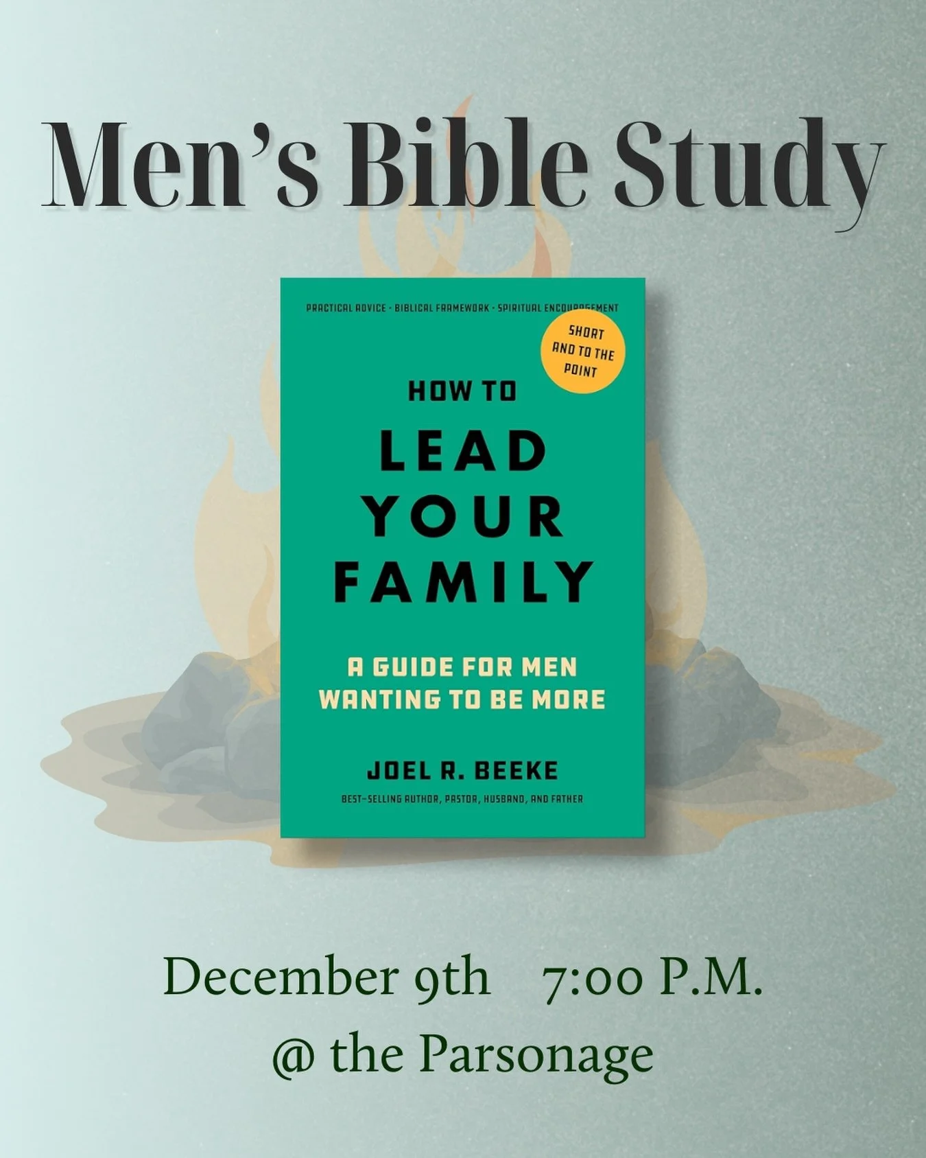 Brothers! We will be meeting this Tuesday at the parsonage at 7pm✨ We will be discussing Chapter 2 of &ldquo;How to Lead Your Family: A Guide for Men Wanting to be More &rdquo; by Joel R. Beeke🙌🏼 Join us as we learn more about how to be godly men i