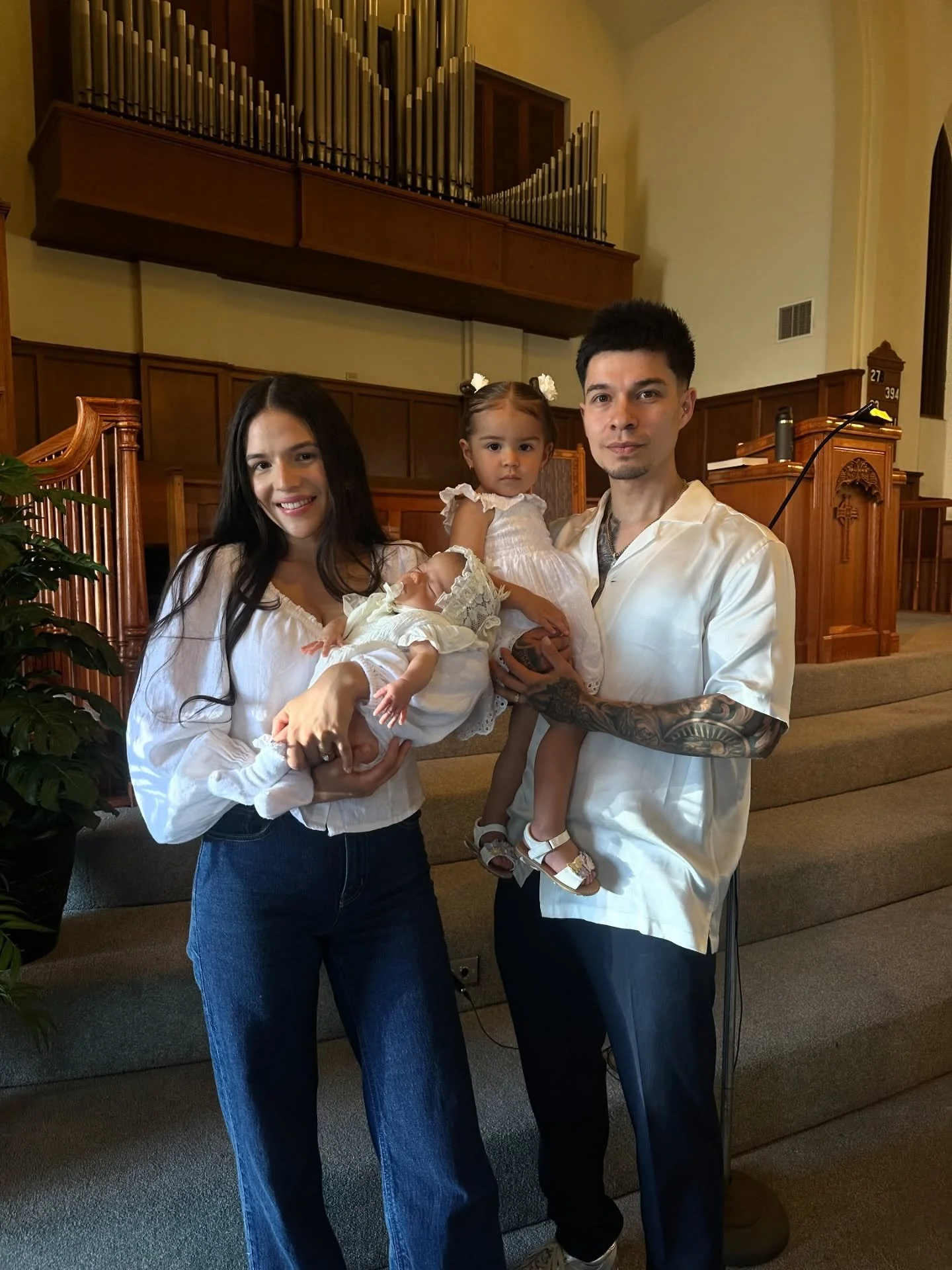 Today we had the blessing to witness the baptism of Cielle Romo, daughter of Angel and
Brittany✨🤍. We thank God for this visible sign of His covenant grace. May God grant Angel and Brittany wisdom to raise their children for His glory.🙌🏼