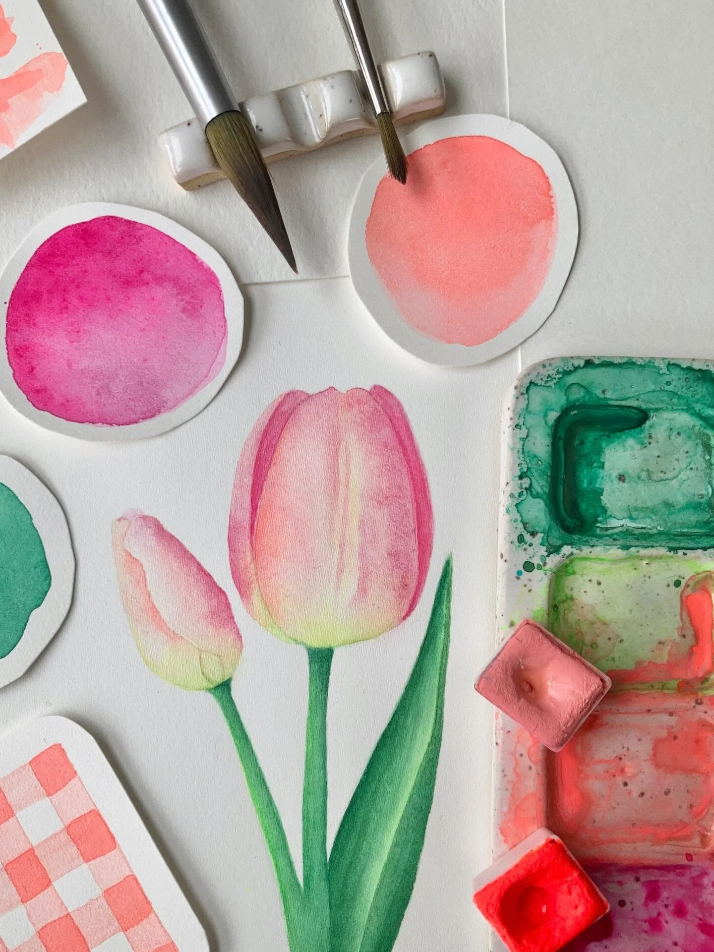 Tulipe 🩷🌷, une autre trace de ma collection printani&egrave;re&hellip; Disponible bient&ocirc;t!