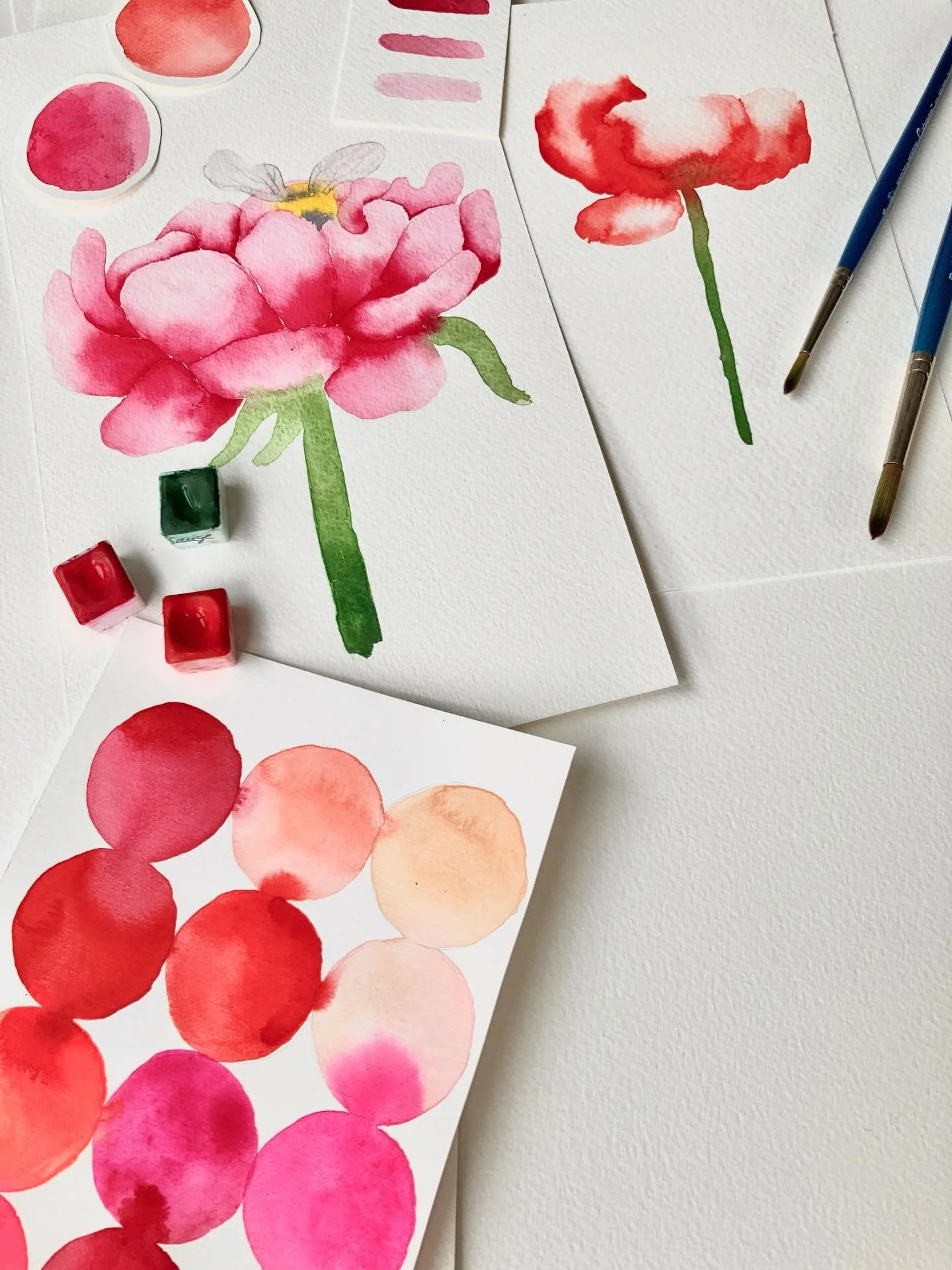 Cette ann&eacute;e, j&rsquo;ai eu le bonheur d&rsquo;accueillir, &agrave; quelques occasions, de magnifiques duos m&egrave;res-filles parmi les participantes &agrave; mes ateliers d&rsquo;aquarelle. Quelle belle id&eacute;e cadeau, n&rsquo;est-ce pas