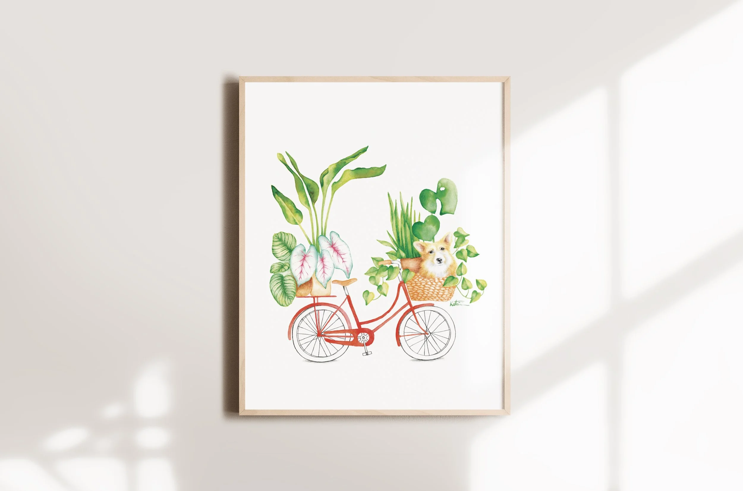 Affiche légèrement abimée, Vélo Corgi - LIQUIDATION 60%