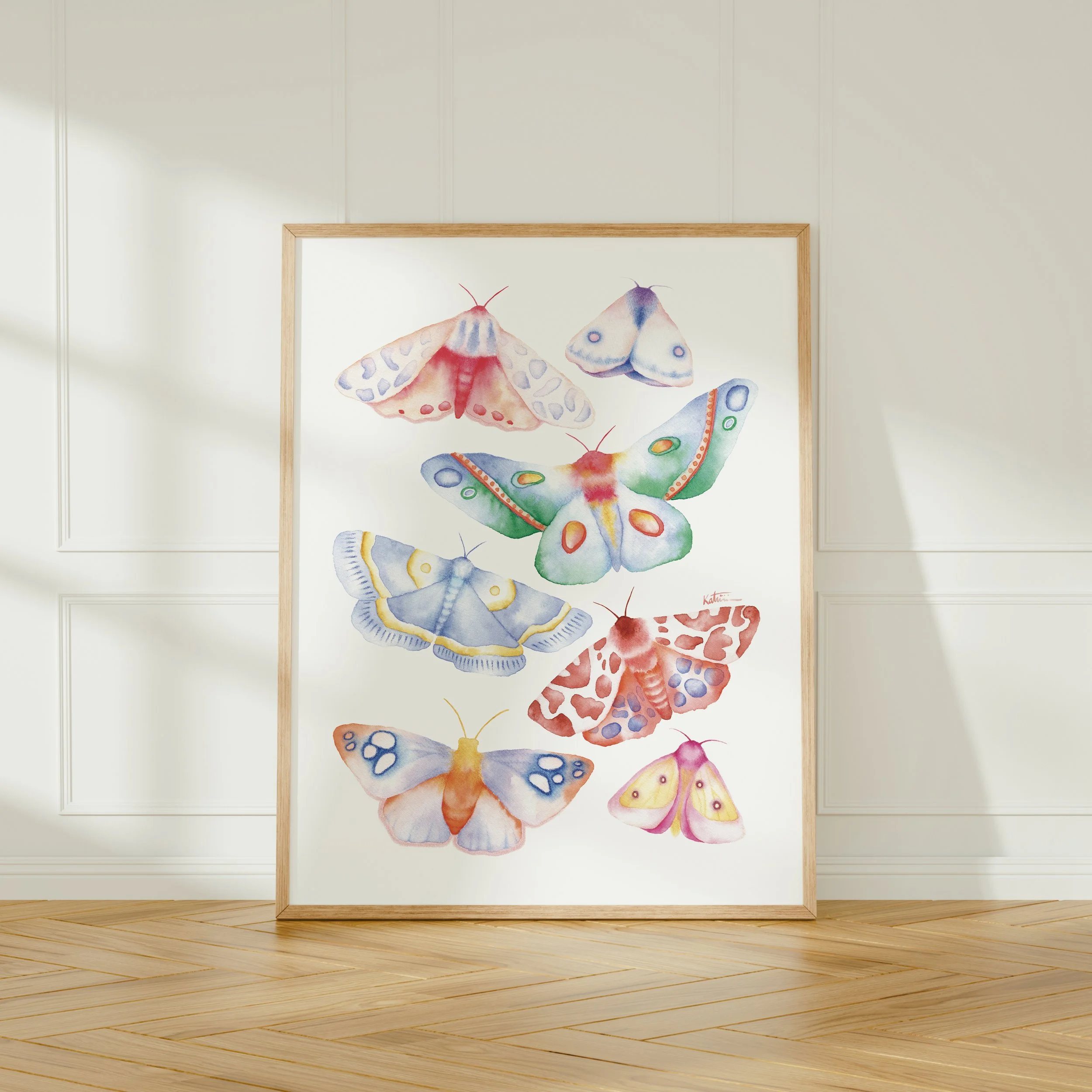 Affiche papillons colorés