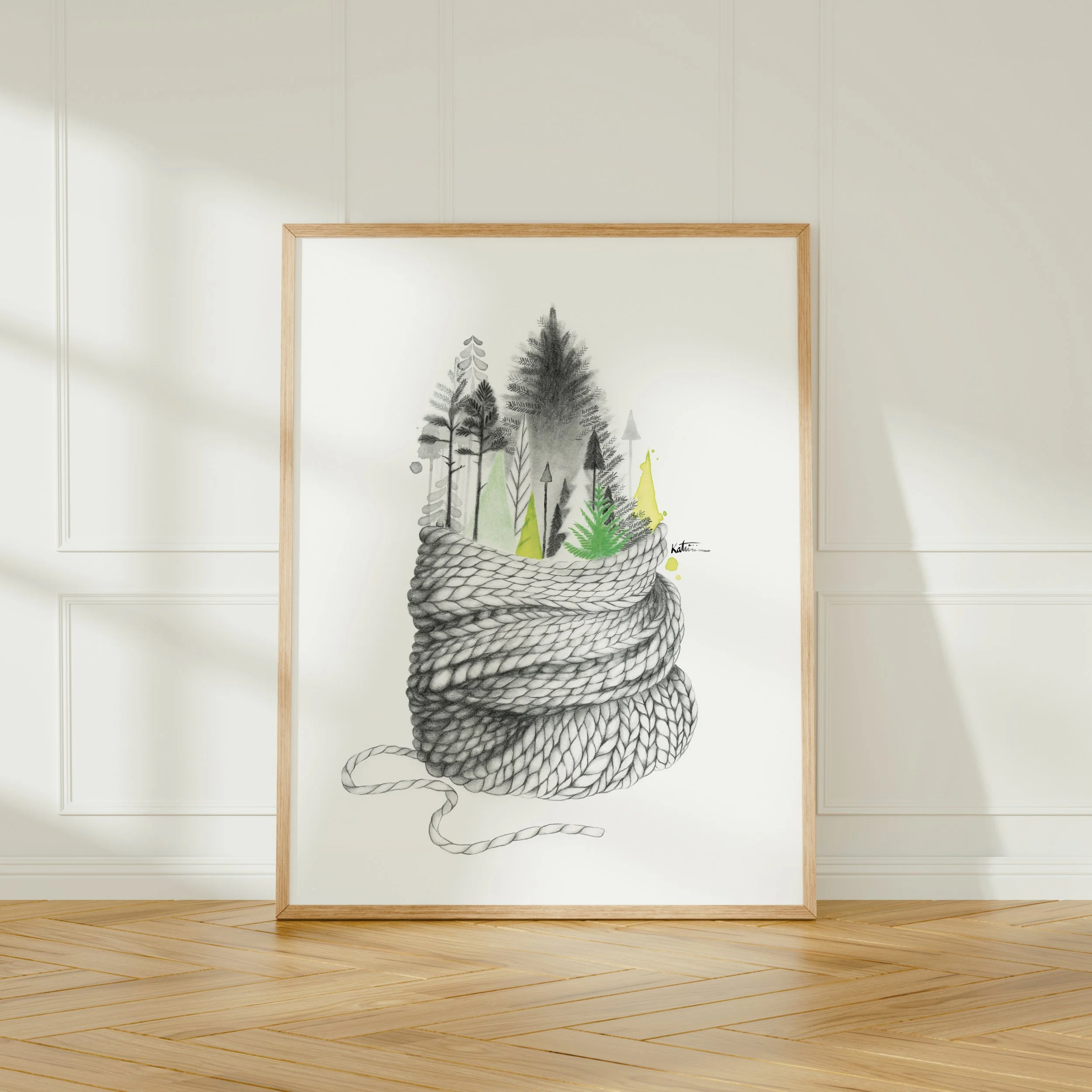 Affiche forêt réconfortante