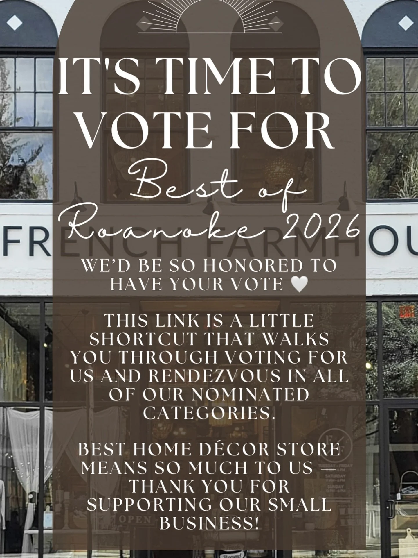 ✨ It&rsquo;s time to vote for Best of Roanoke 2026 ✨

We are so honored to be nominated, and we would truly appreciate your support. If you&rsquo;re willing, please visit the custom voting link in our bio, which makes it easy to vote for The French F