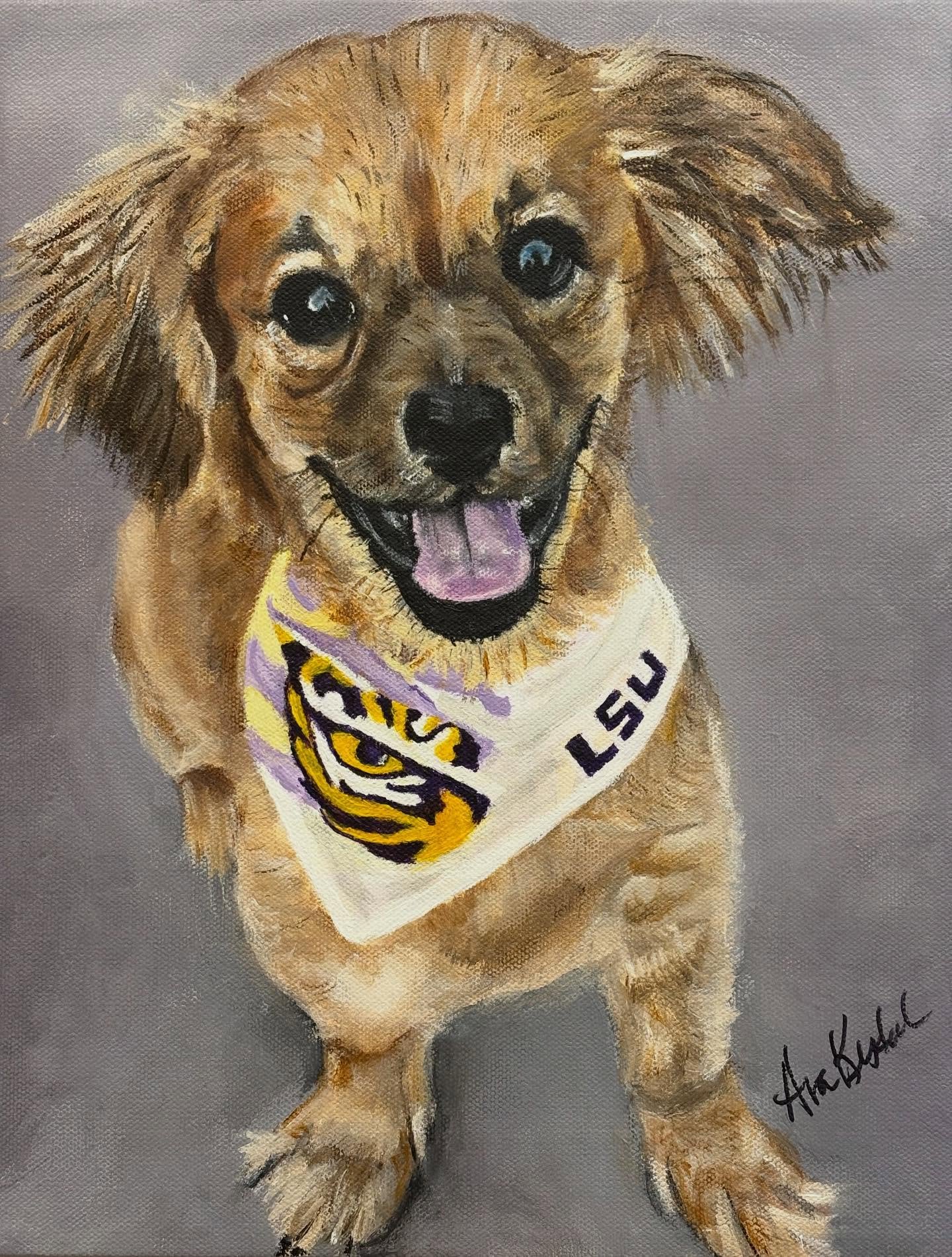 It is hard not to smile when you look at this adorable, silly boy.  His name is Wally, short for Walnut.  He is a mischievous devil who is as sweet as he is difficult.  He is a rescue puppy who has wormed his way into the hearts of his human mom and 