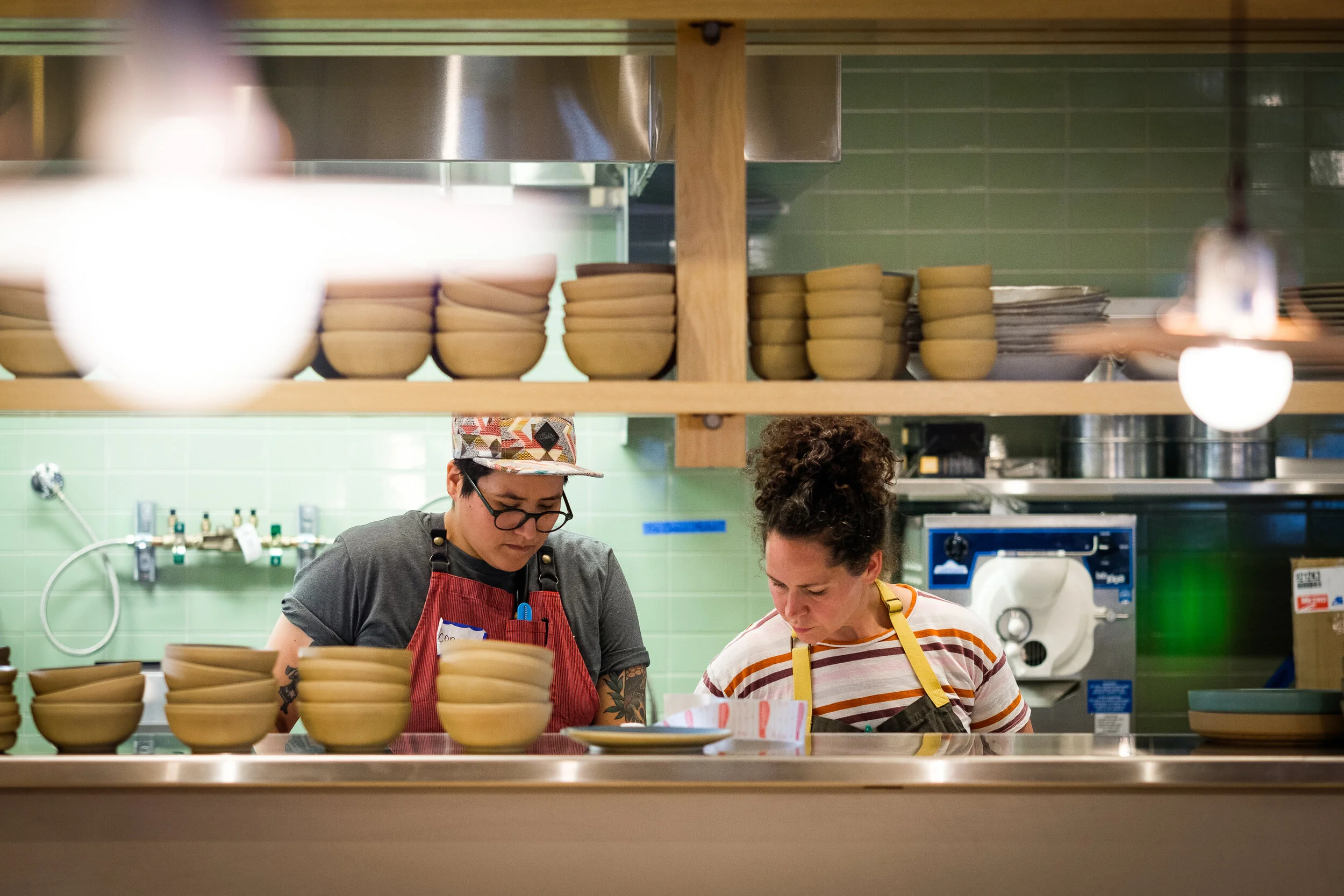 Chefs working in the kitchen