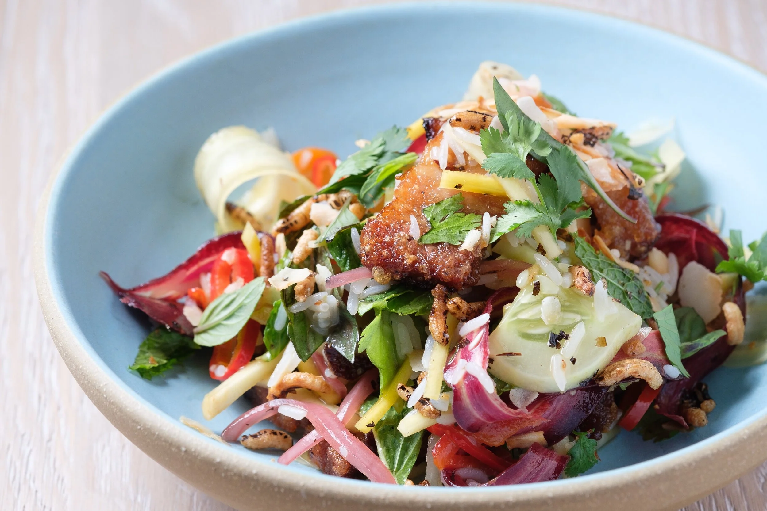 alt="Pork _Belly_salad_green mango_pickled_fresnos_shrimp_rice_coconut_crunch”