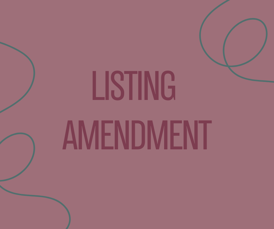 Trailer Listing Amendment (Optional)