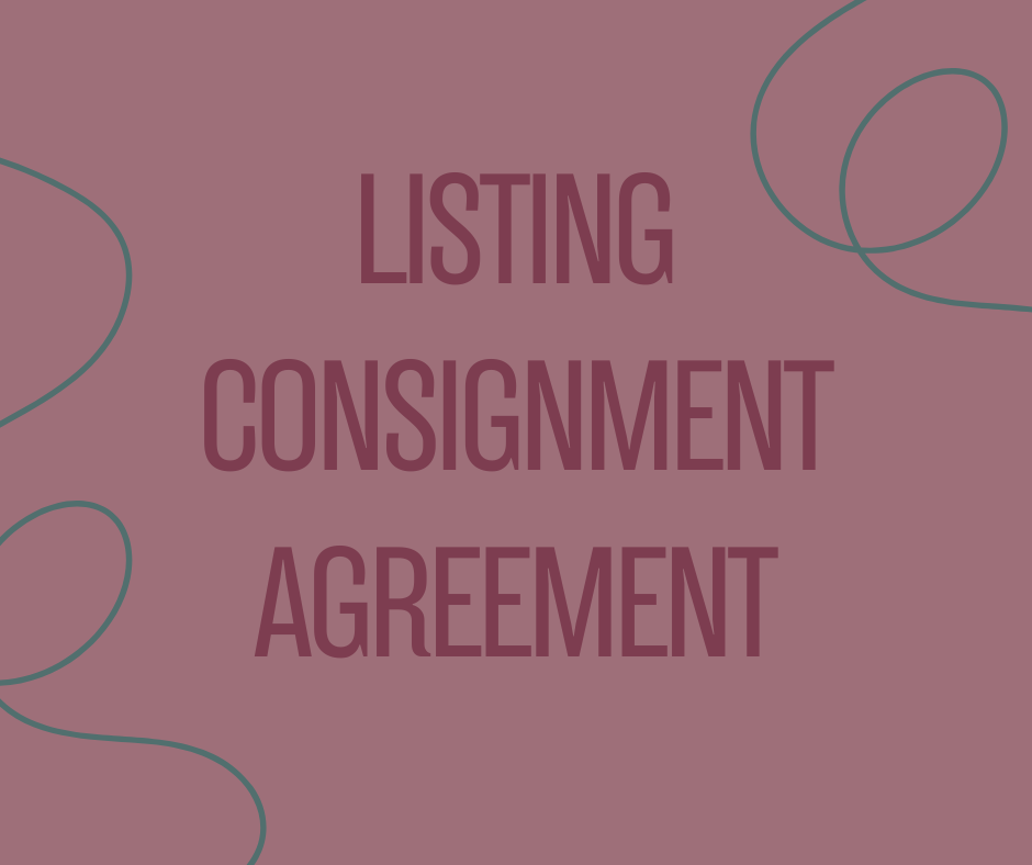 Listing Consignment Agreement