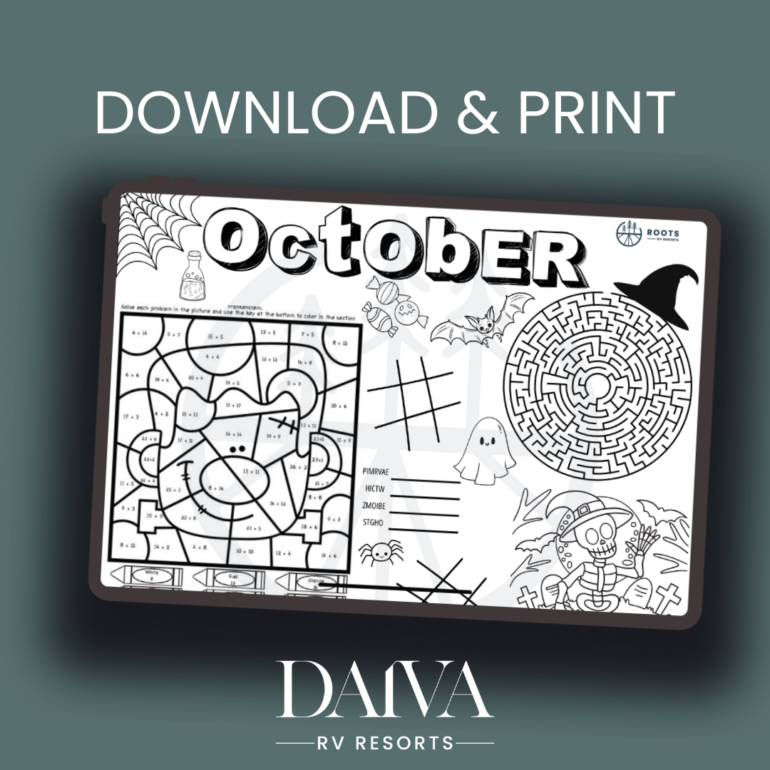 October Activity Sheet