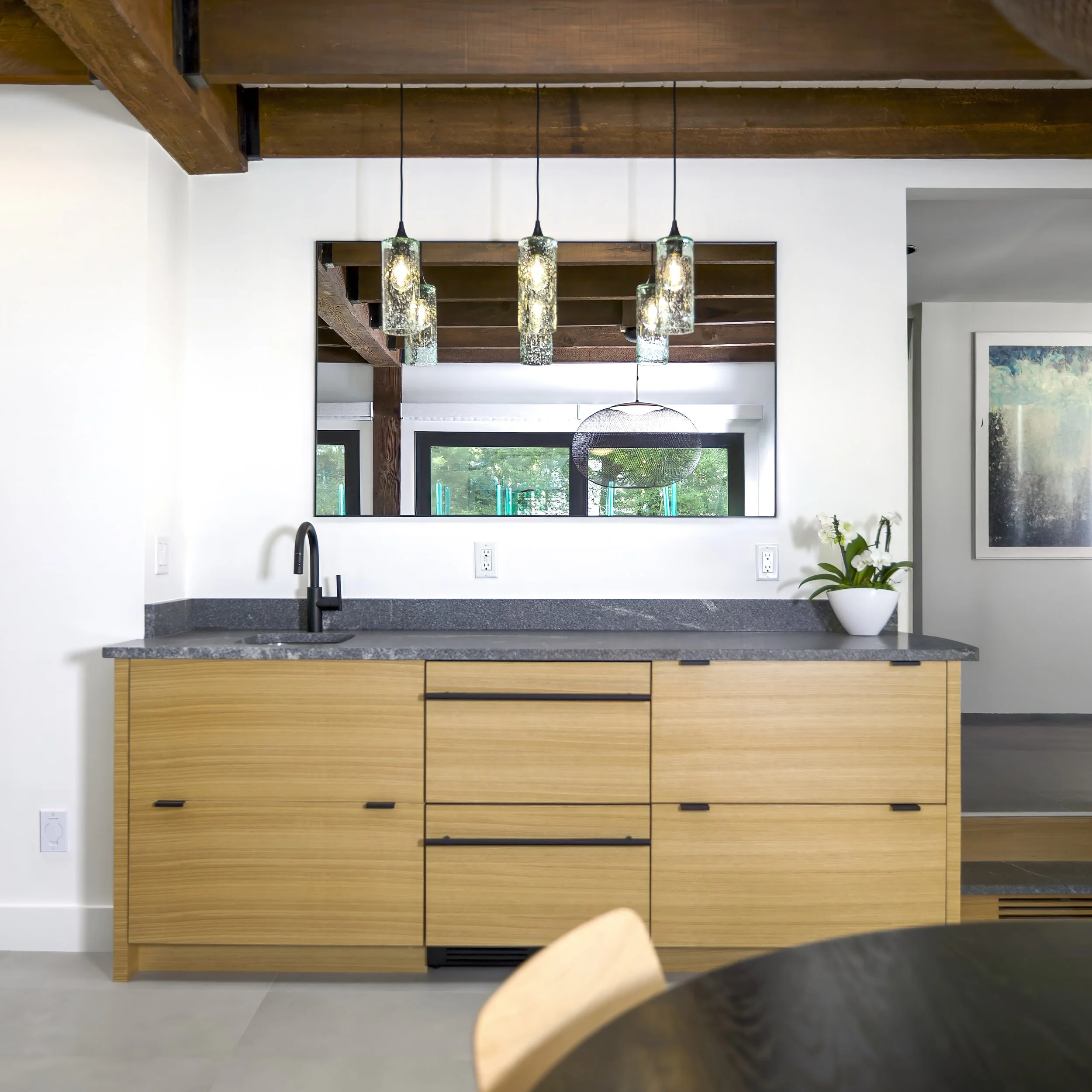Custom-designed wet bar