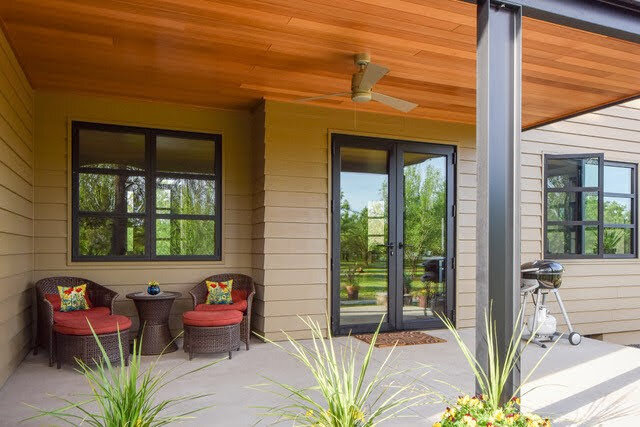 Exterior pair of 1 lite doors