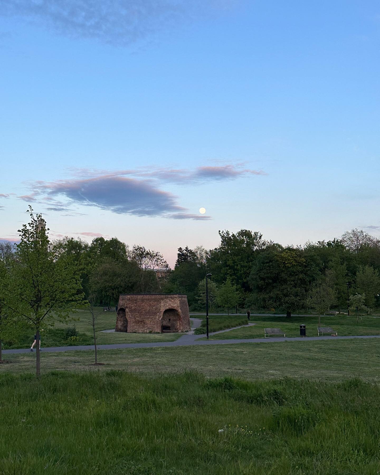 The tower never manages to pierce the sky, 
which is lilac-silver, peaches, mist,
and always deserving of a mention 
in this longer, desperate month. 
Summer is on the way. 
We must get happy, or else. 
.
Sometimes, when I'm just about ready to fall 