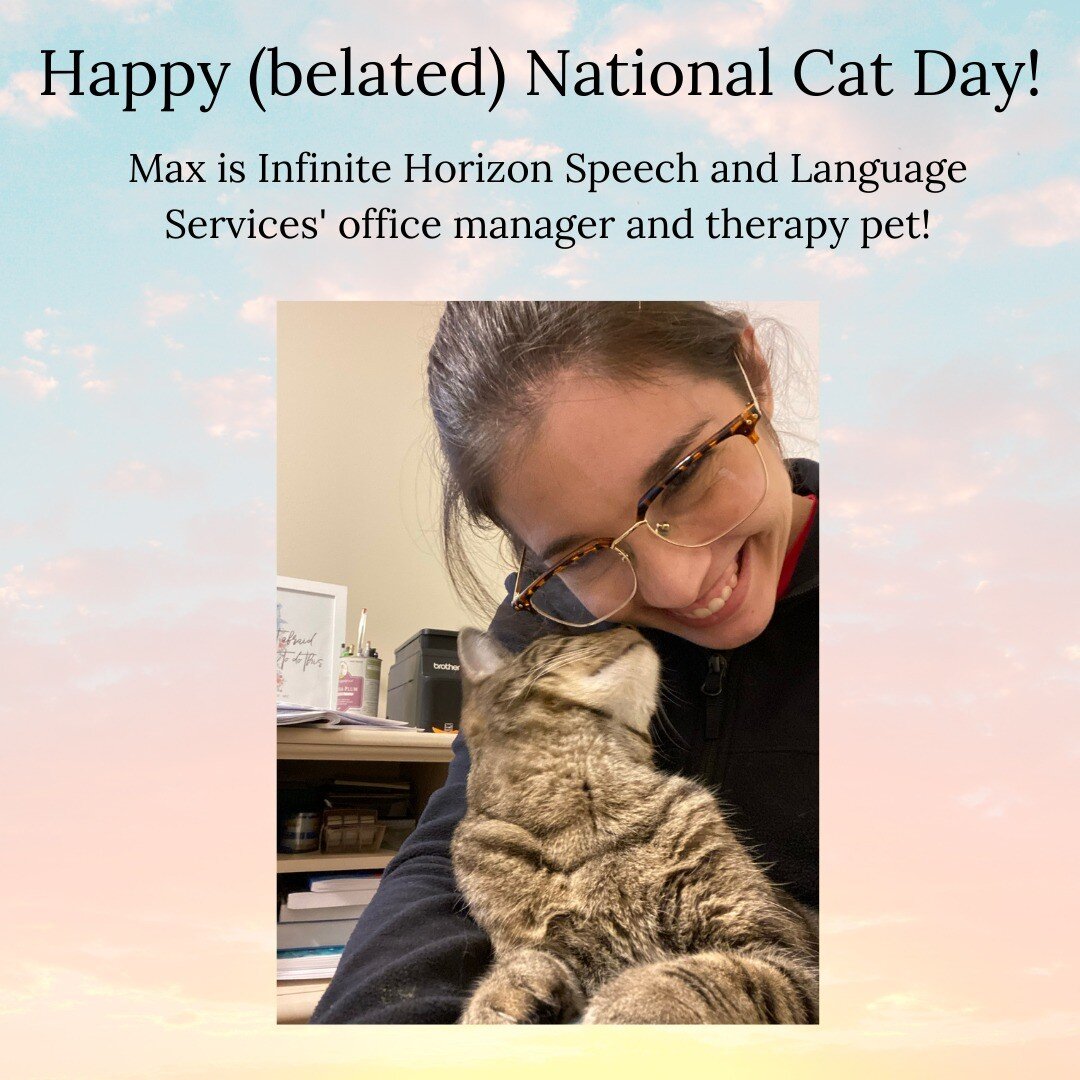How did I miss National Cat Day last Friday? Well, better late than never! Here&rsquo;s to Max, resident office manager and therapy cat at @infinitehorizonspeech!

Anyone else have a furry feline friend? Post a pic in the comments!

#purrfection #cat