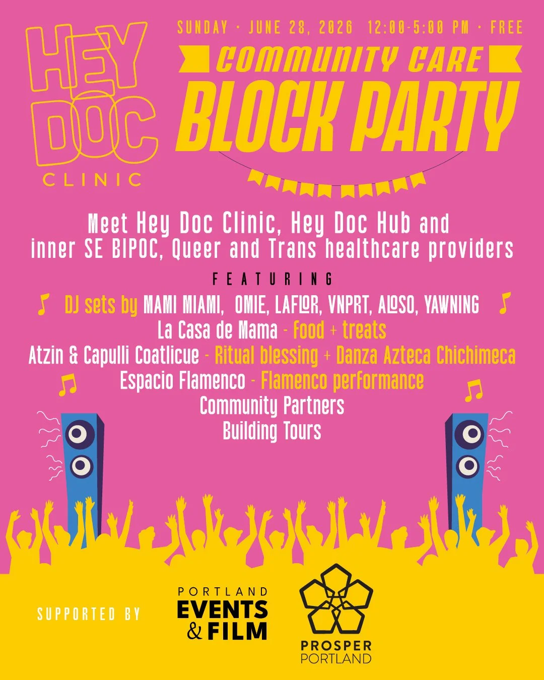 Hey Doc Clinic: community care block party