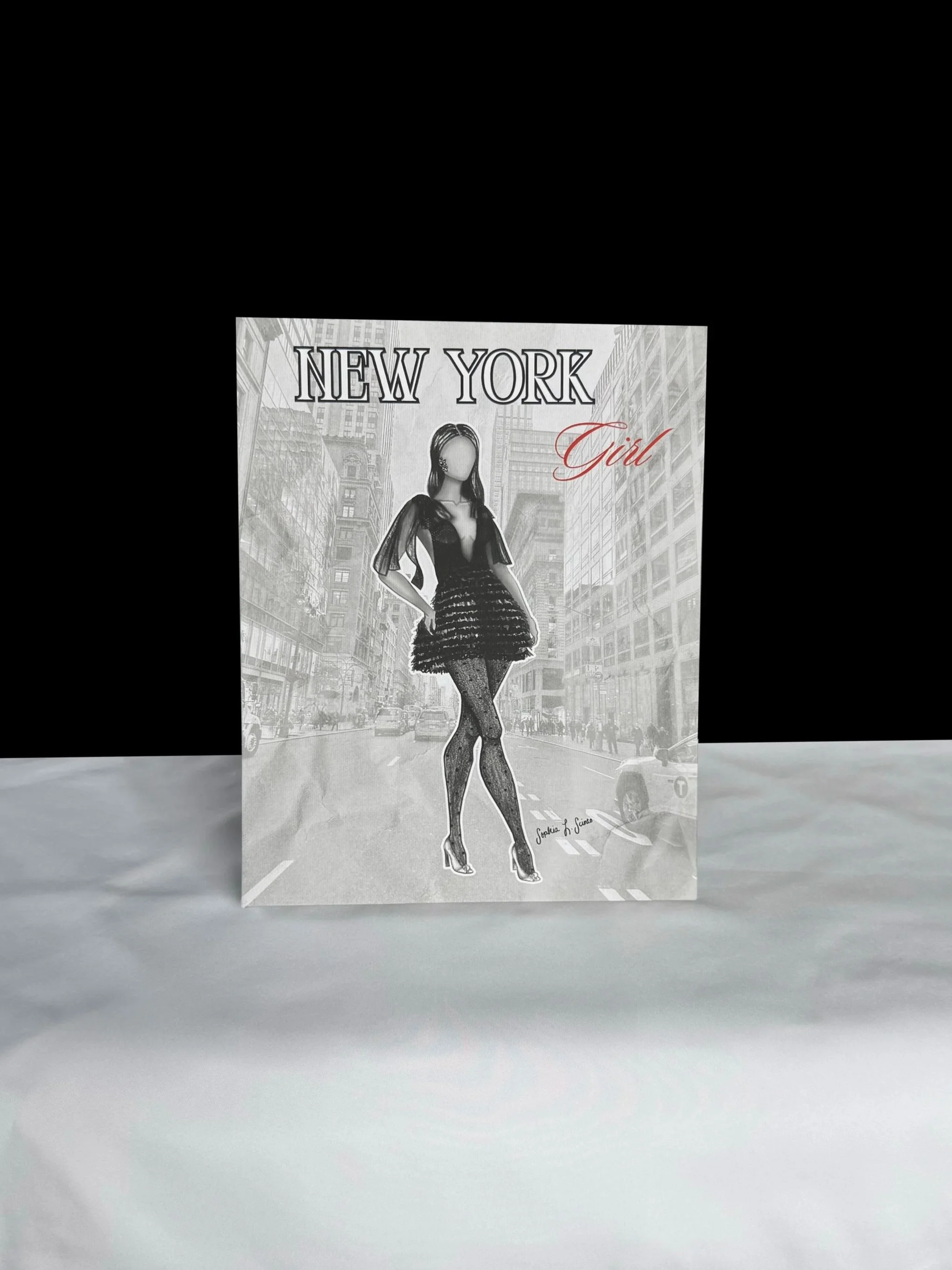 New York Girl – Manhattan Edition | 8x10" Fashion Illustration Canvas Print