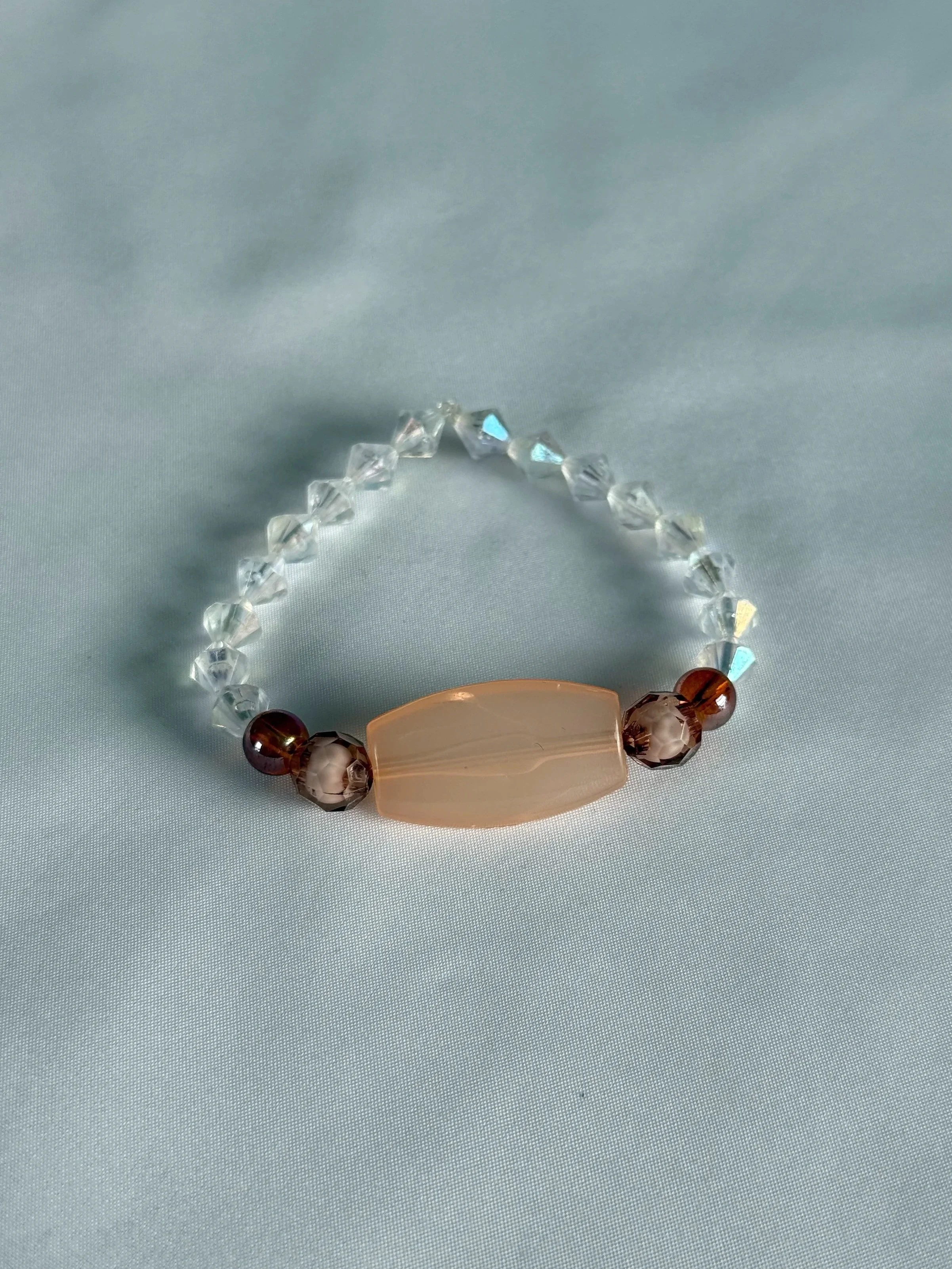 Toasted Mocha – Statement Gem Beaded Bracelet for Women | Handmade Jewelry