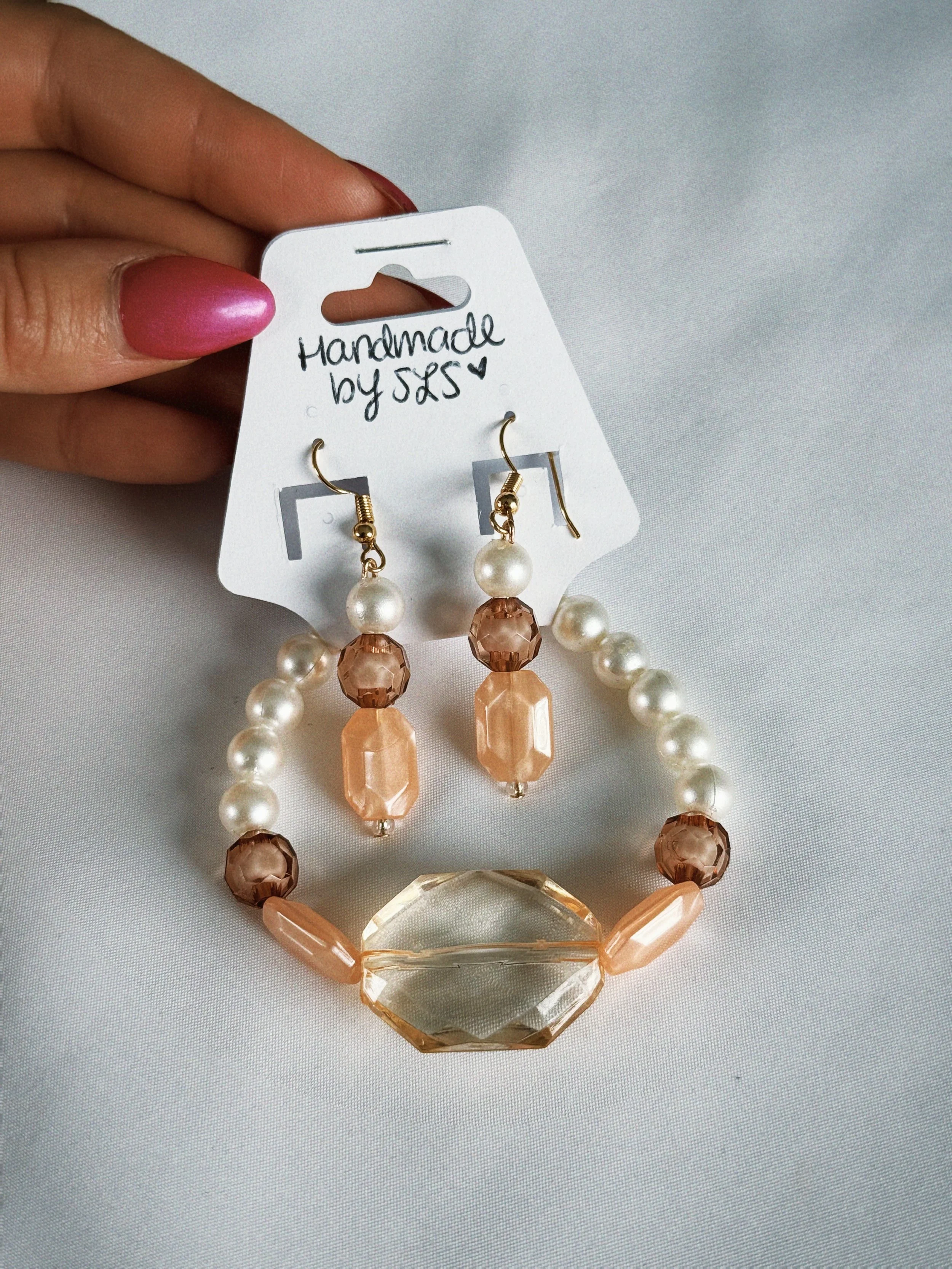 Champagne Pearl – 18K Gold Plated Jewelry Set for Women | Handmade Jewelry