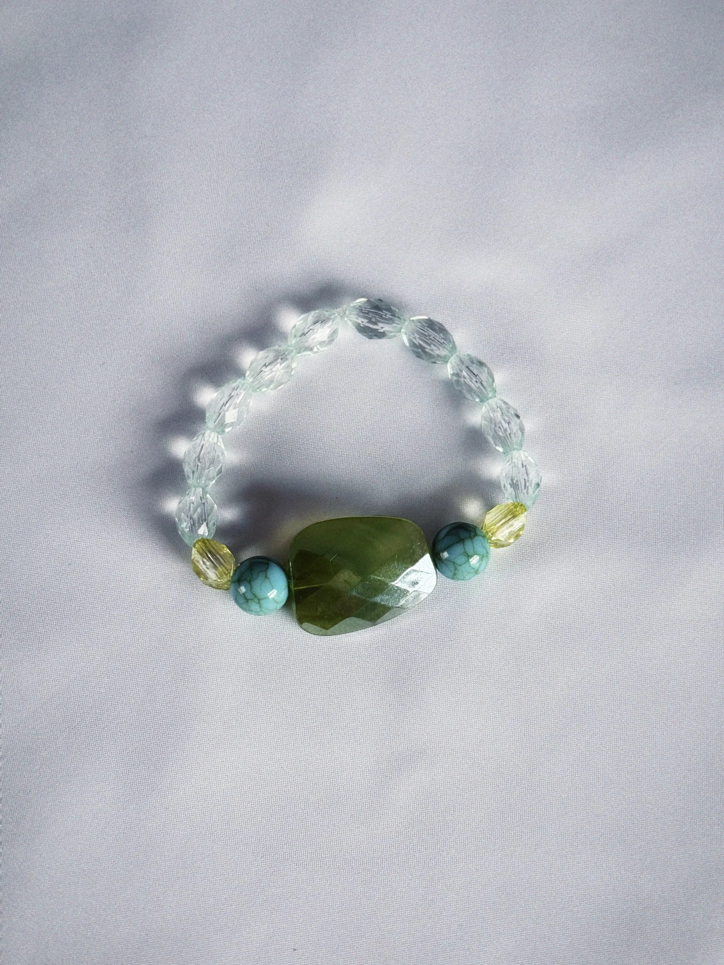 Laguna Verde – Statement Gem Beaded Bracelet for Women | Handmade Jewelry