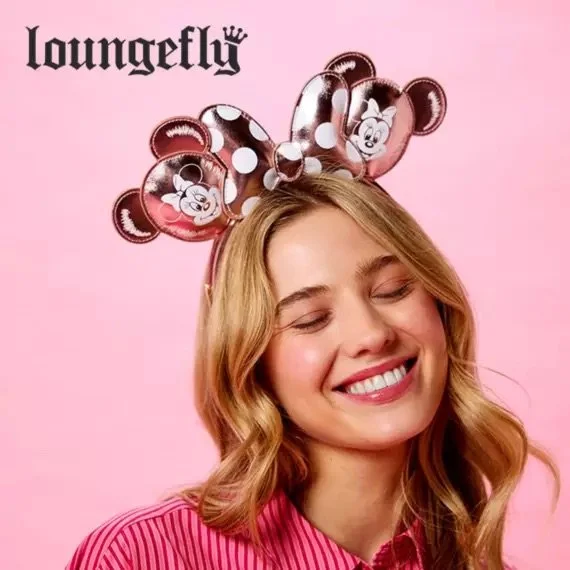 New Minnie Mouse Balloon Loungefly Ear Headband on Disney Store